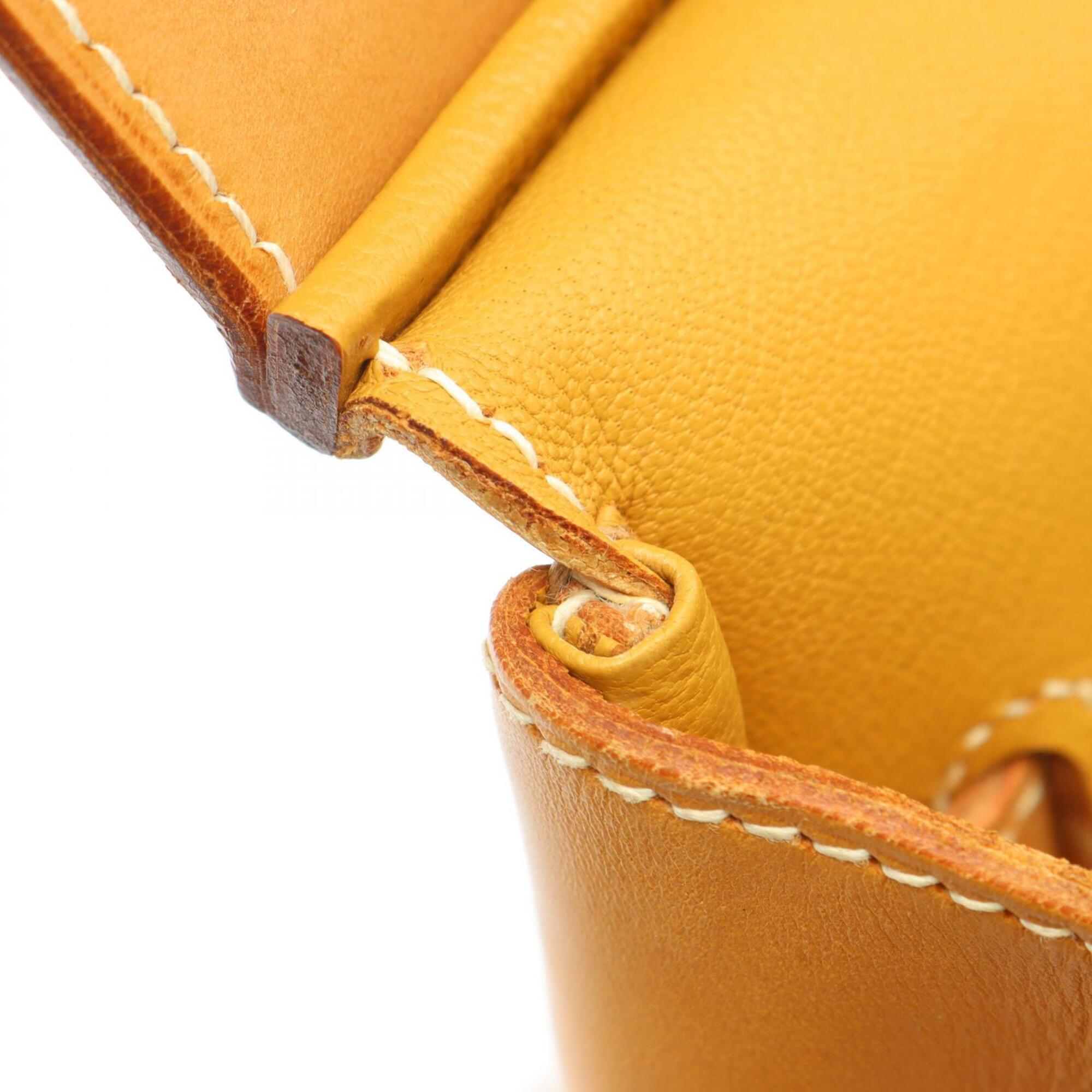 Hermes Brown Khaki Natural Canvas Barenia Leather Toile Officier Leather Handbag (Pre-Owned)