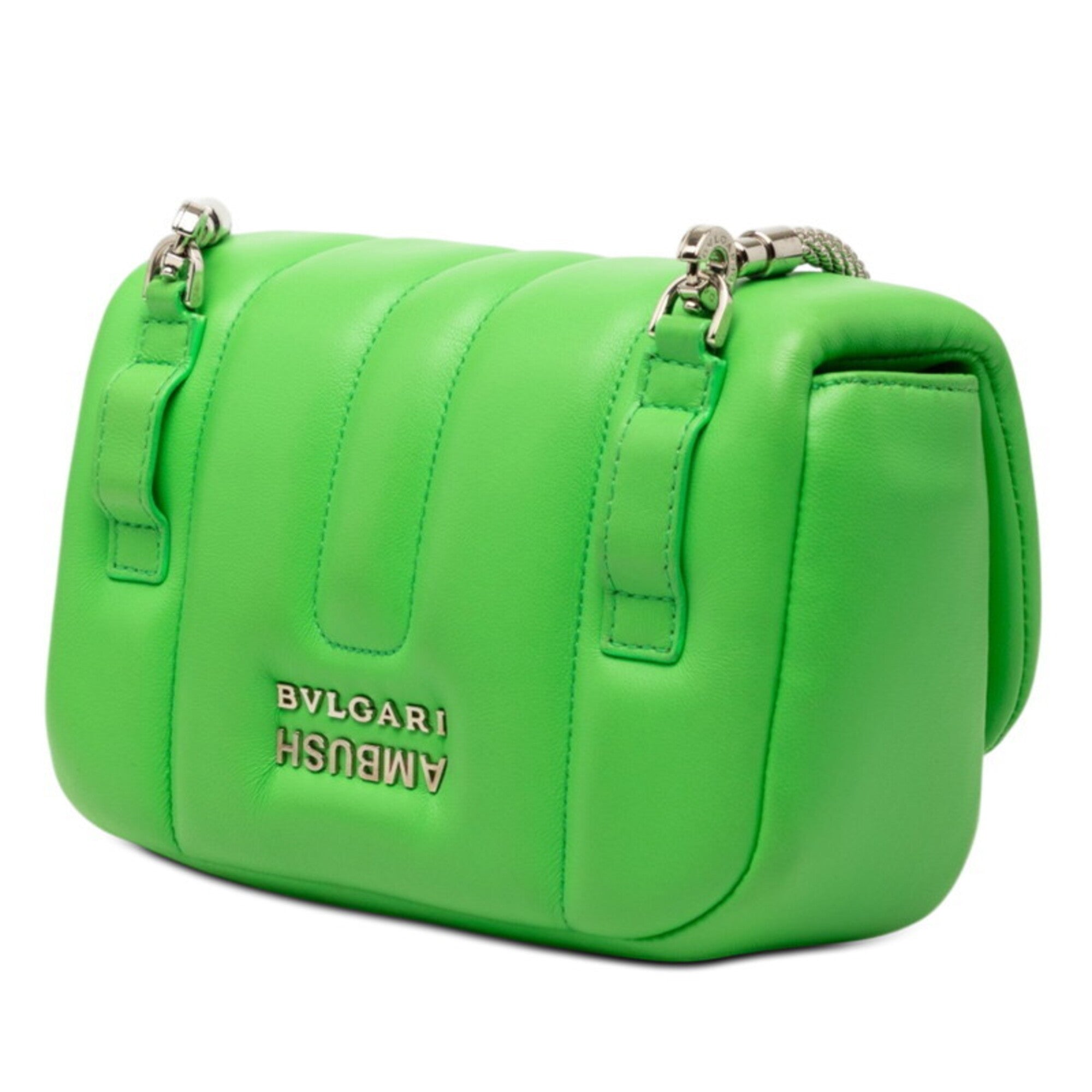 Bvlgari Green Leather Fanny Pack Shoulder Bag (Pre-Owned)