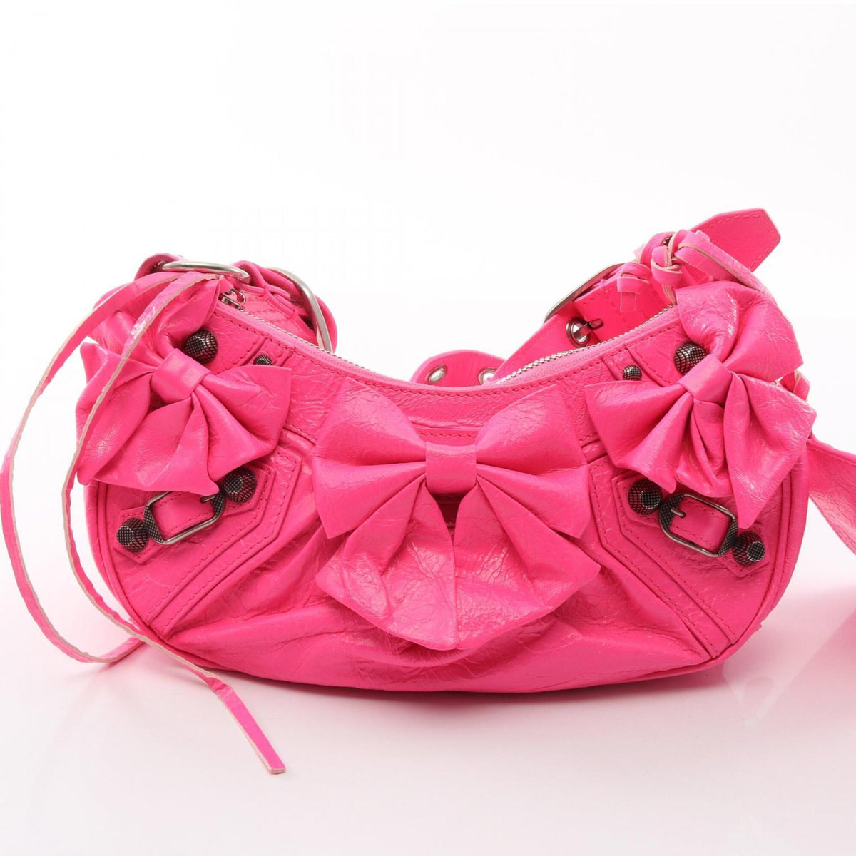 Balenciaga Pink Leather Handbag Pouch Shoulder Bag (Pre-Owned)