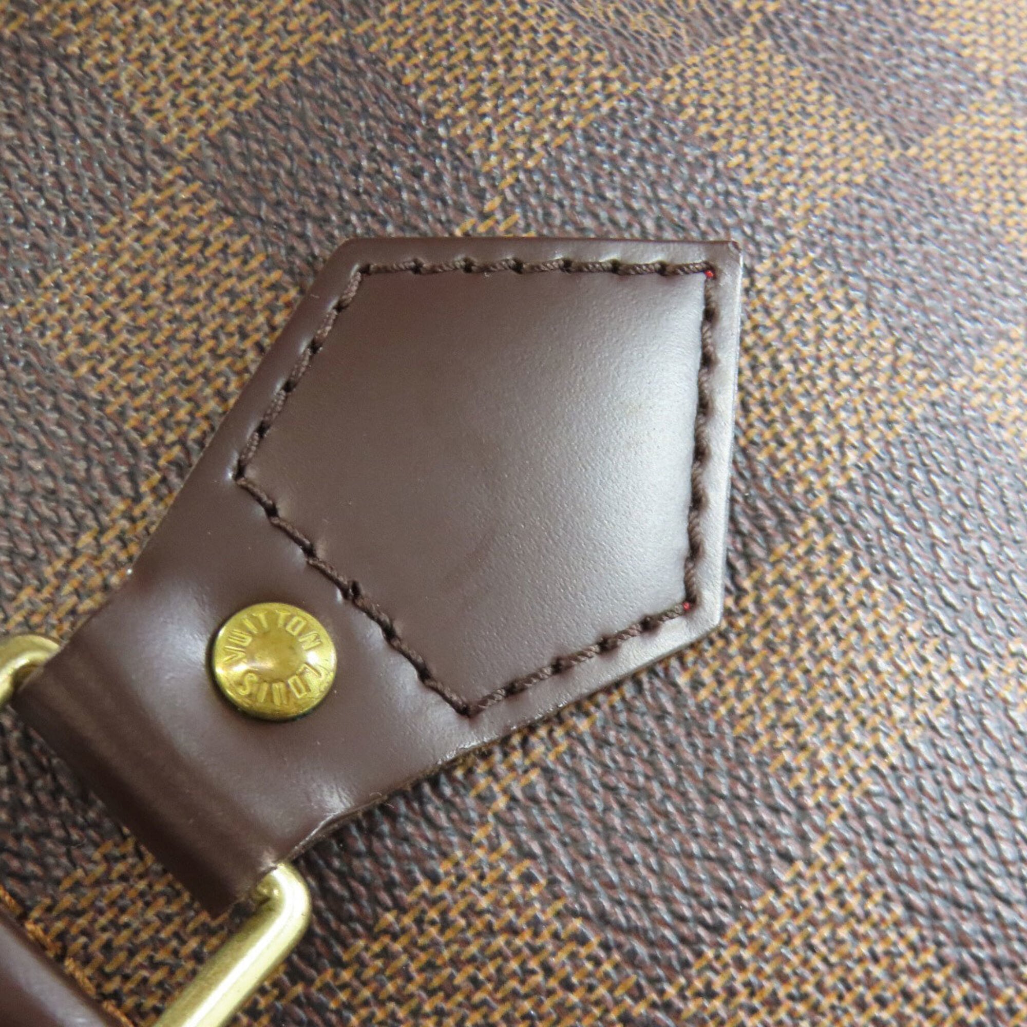 Louis Vuitton Brown Damier Canvas Ebene Damier Canvas Boston Bag (Pre-Owned)