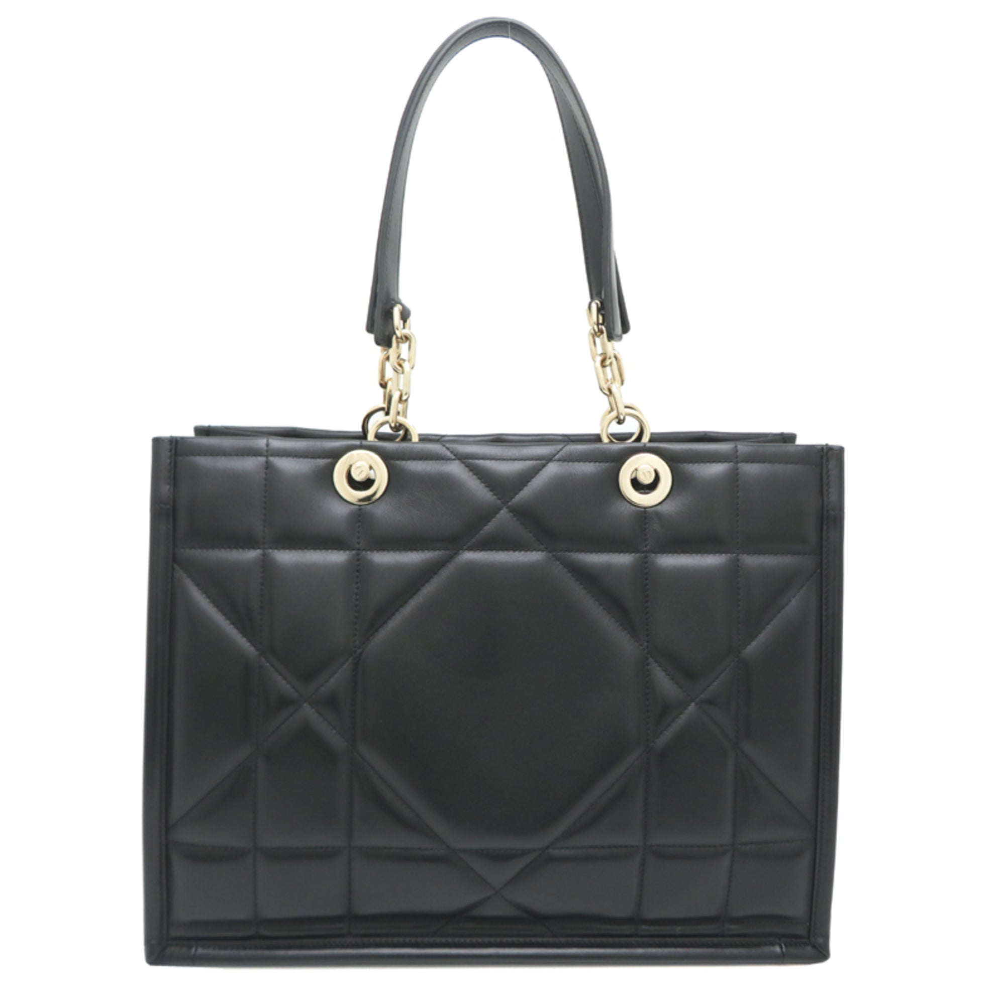 Christian Dior Black Leather Tote Bag (Pre-Owned)