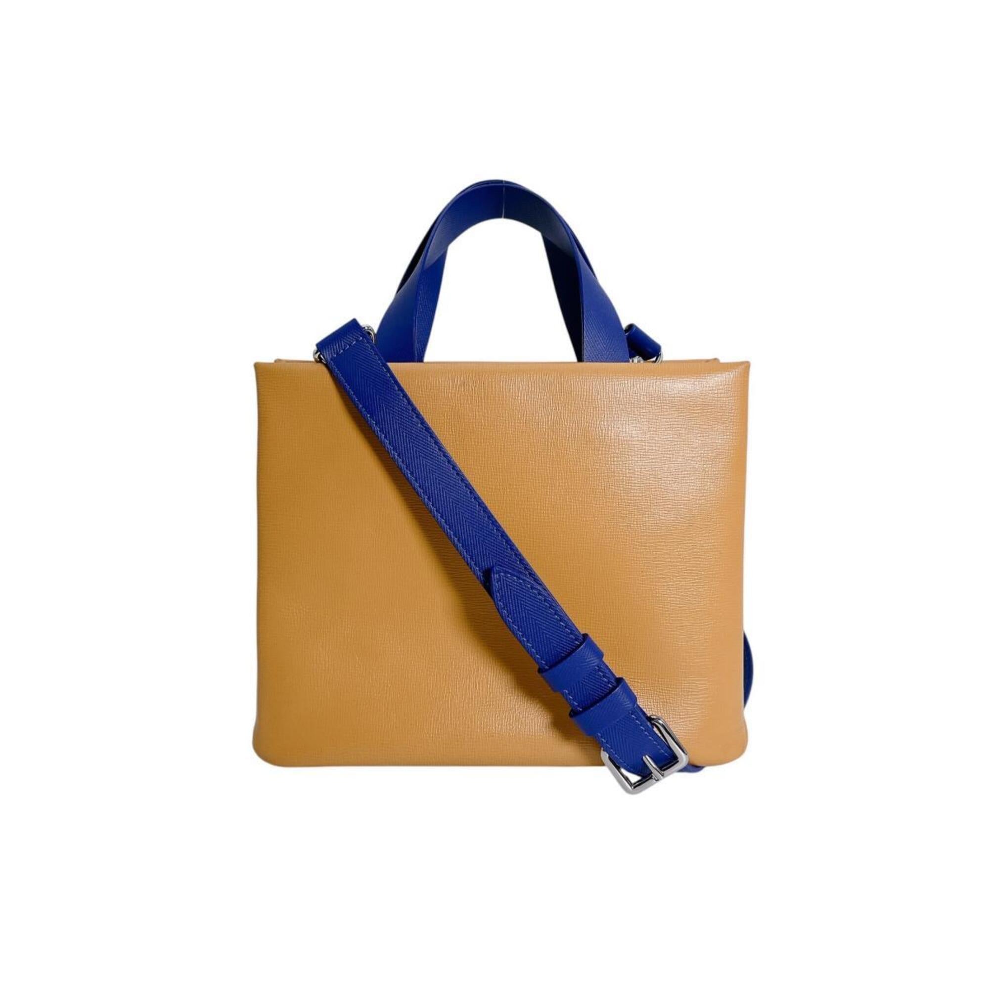 Louis Vuitton Saffron Yellow Leather Handbag Tote Bag (Pre-Owned)