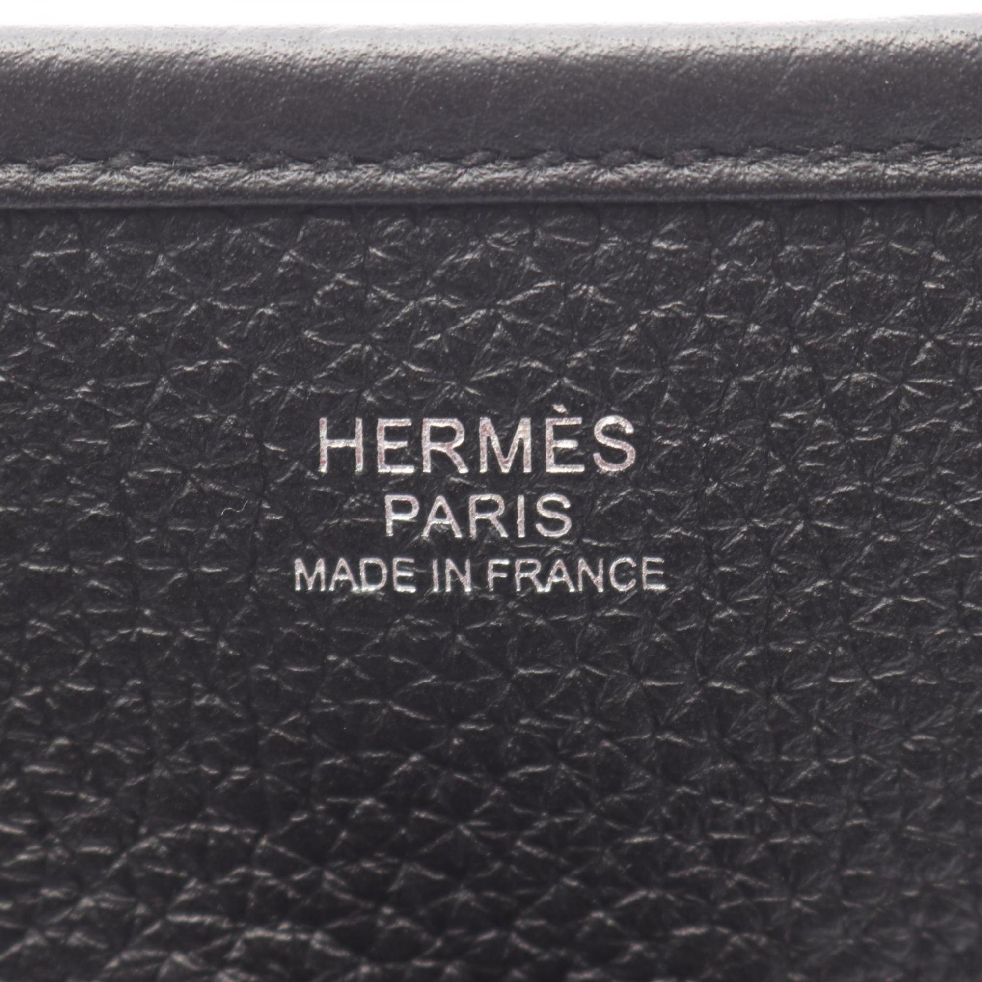 Hermes Black Taurillon Clemence Leather Shoulder Bag (Pre-Owned)