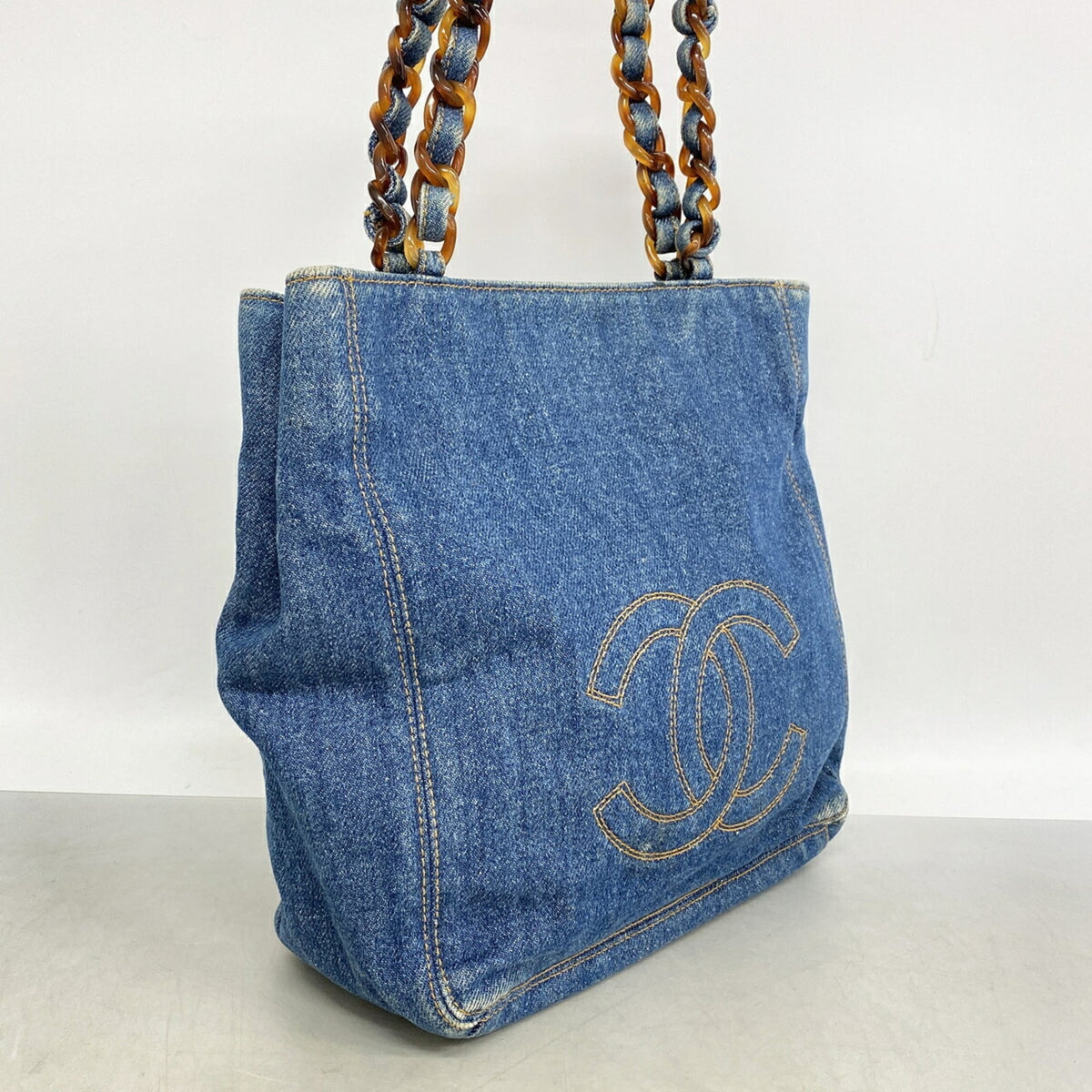 Chanel Blue Denim Tote Bag (Pre-Owned)
