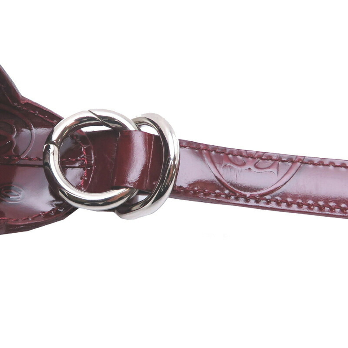 Cartier Bordeaux Patent Leather Handbag (Pre-Owned)