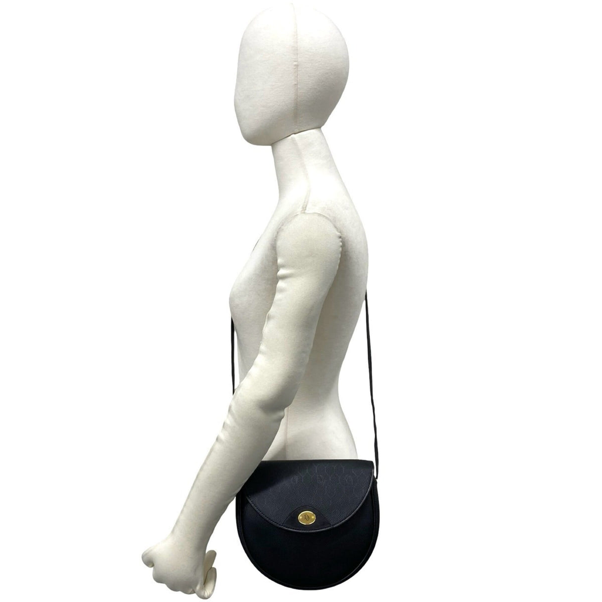 Christian Dior Black Leather Pvc Pochette Shoulder Bag (Pre-Owned)