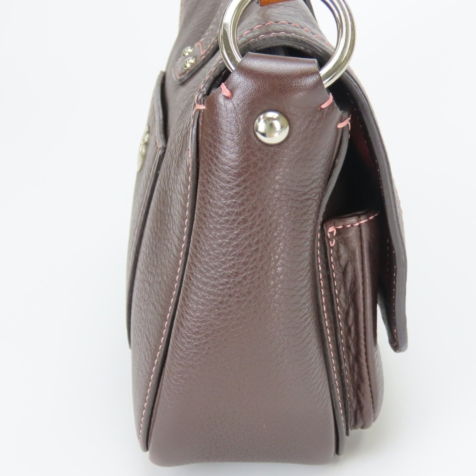 Coach Dark Brown Leather Shoulder Bag (Pre-Owned)