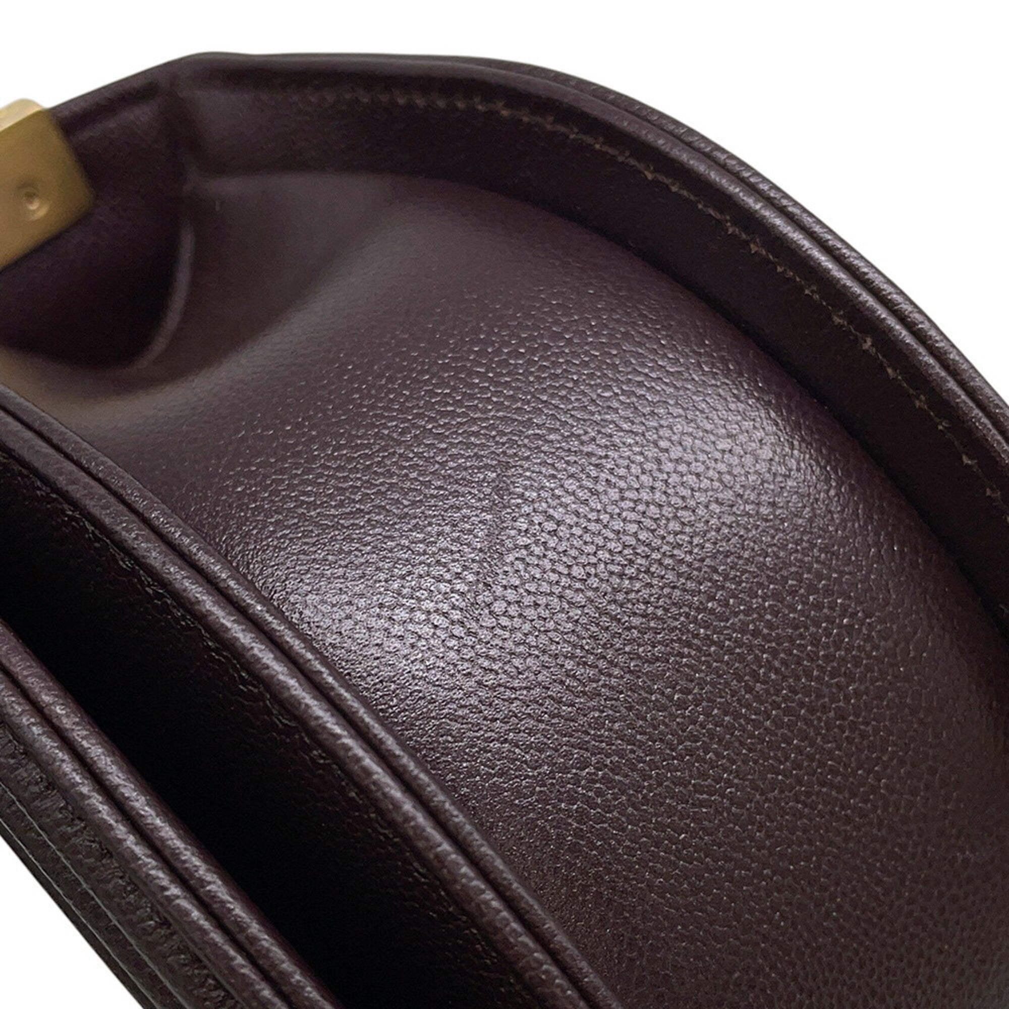 Chanel Brown Grained Calfskin Shoulder Bag (Pre-Owned)