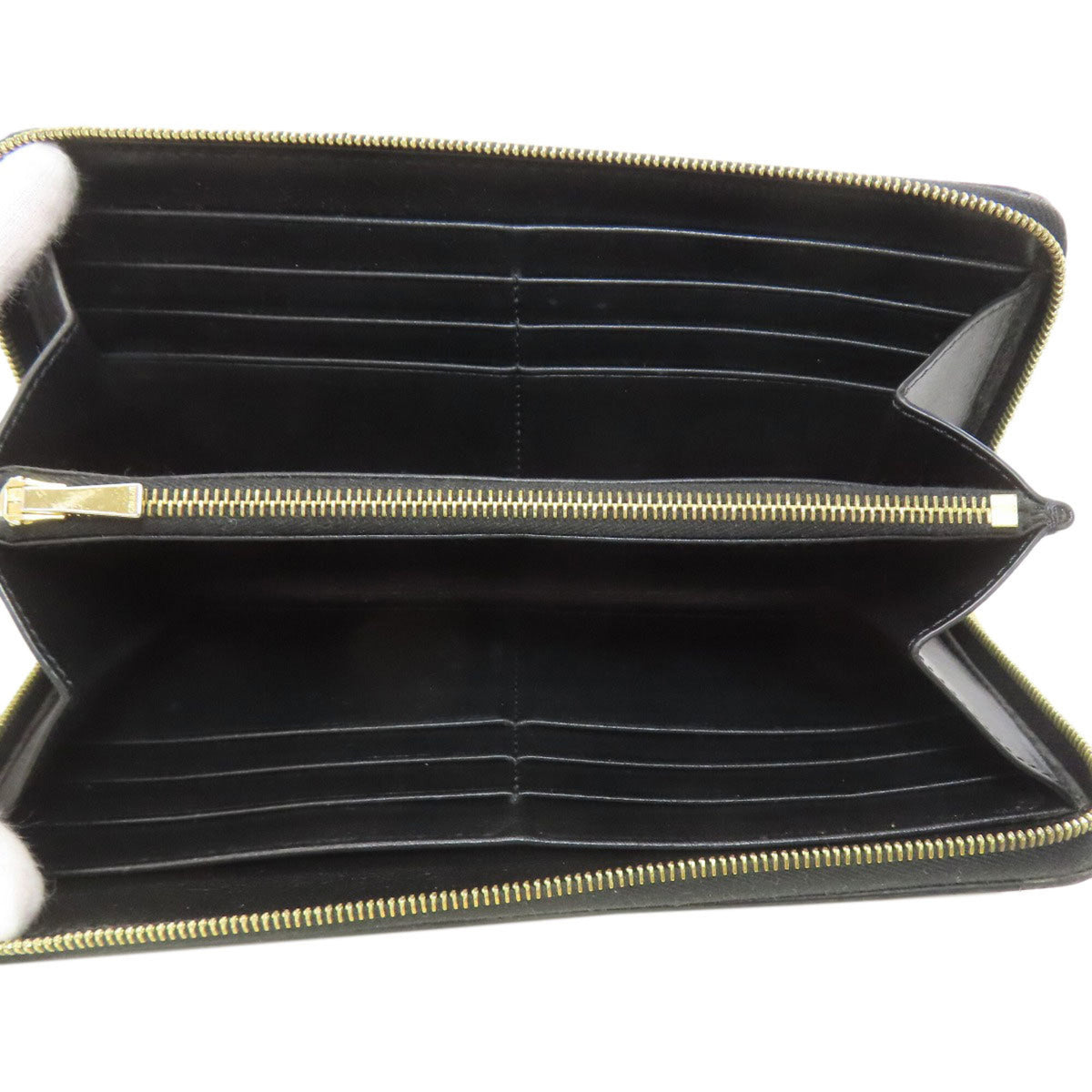 Celine Black Leather Long Wallet (Bi-Fold) (Pre-Owned)