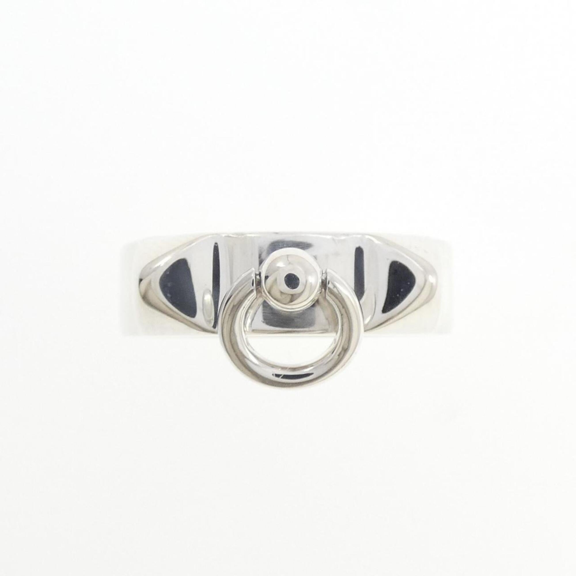 Hermes Silver 925 Band Ring (Pre-Owned)