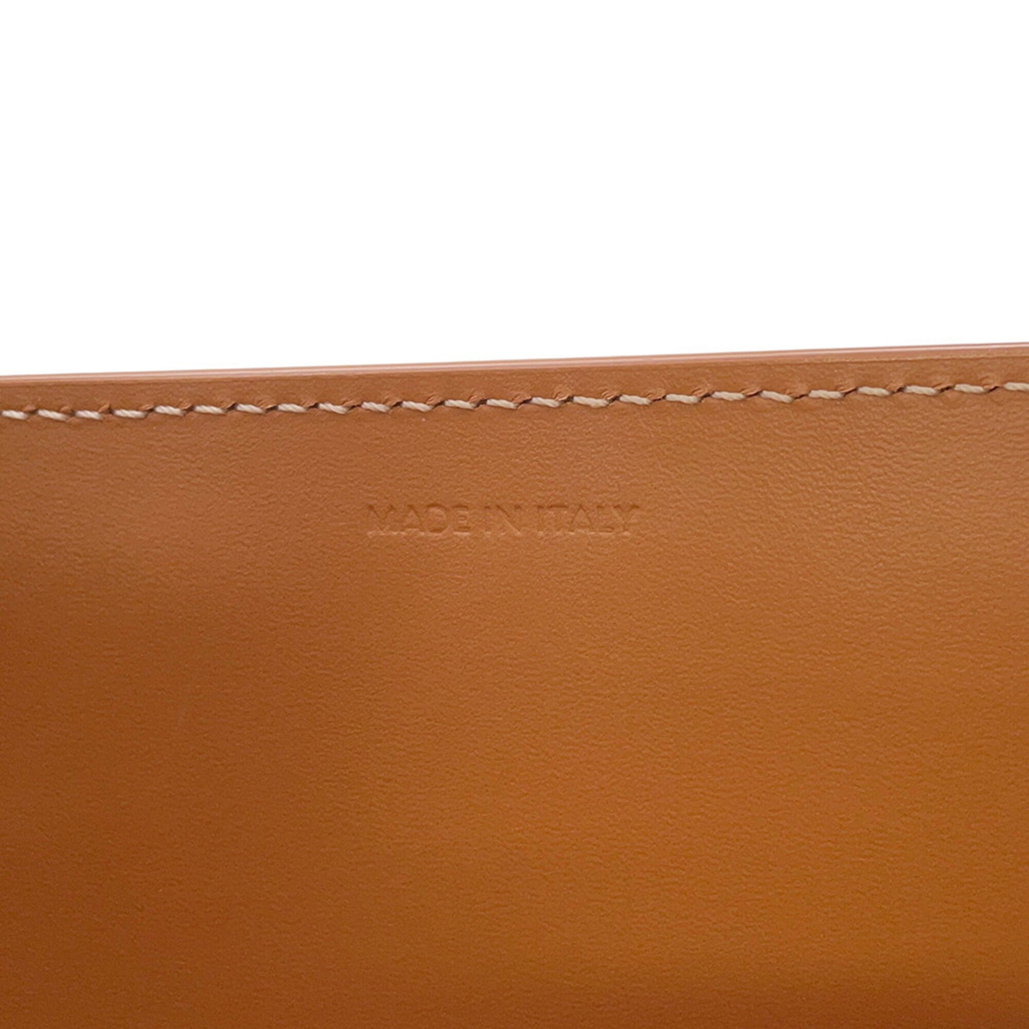 Celine Beige Brown Canvas Leather Handbag Shoulder Bag Tote Bag (Pre-Owned)