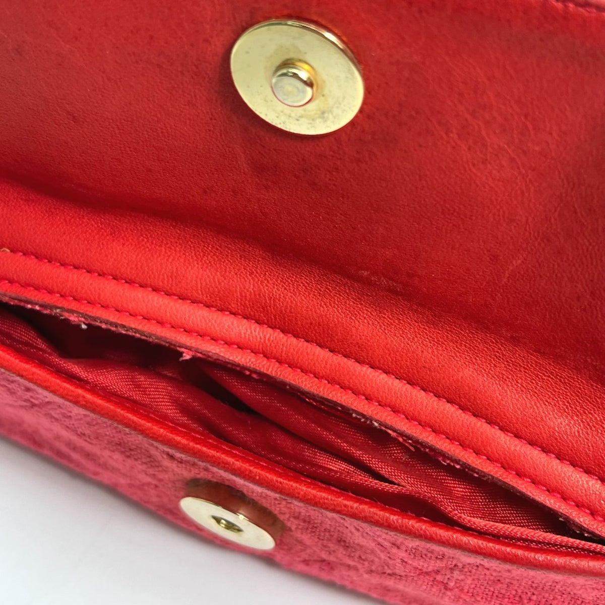 Chanel Red Cloth Shoulder Bag (Pre-Owned)
