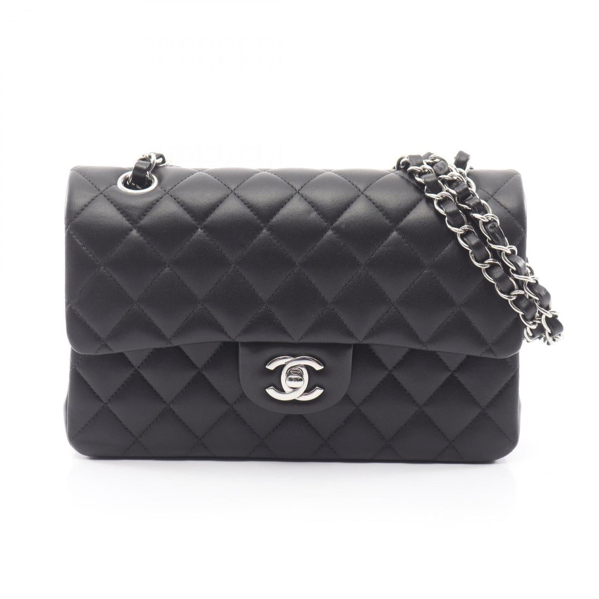 Chanel Black Leather Handbag Shoulder Bag (Pre-Owned)