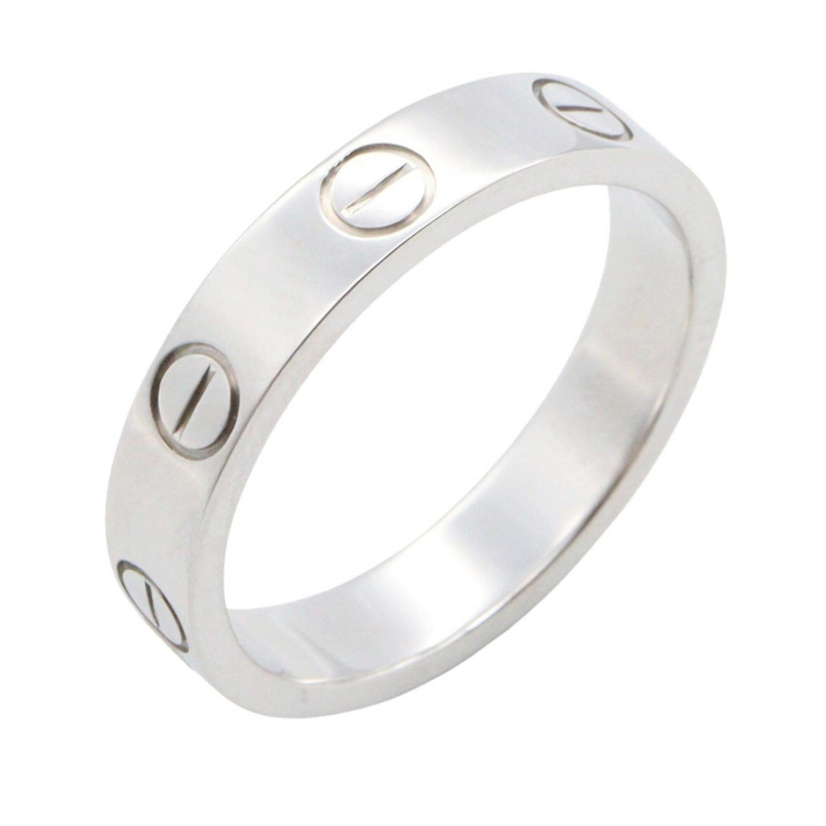 Cartier Silver White Gold Band Ring (Pre-Owned)