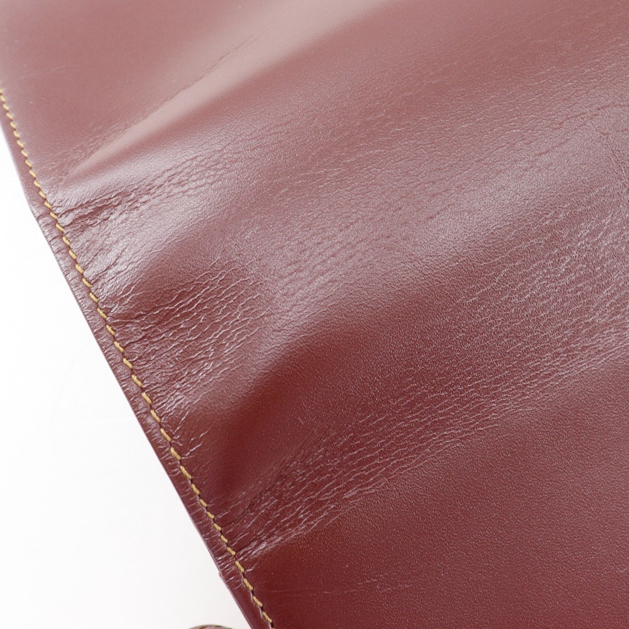 Cartier Must Bordeaux Leather Shoulder Bag (Pre-Owned)