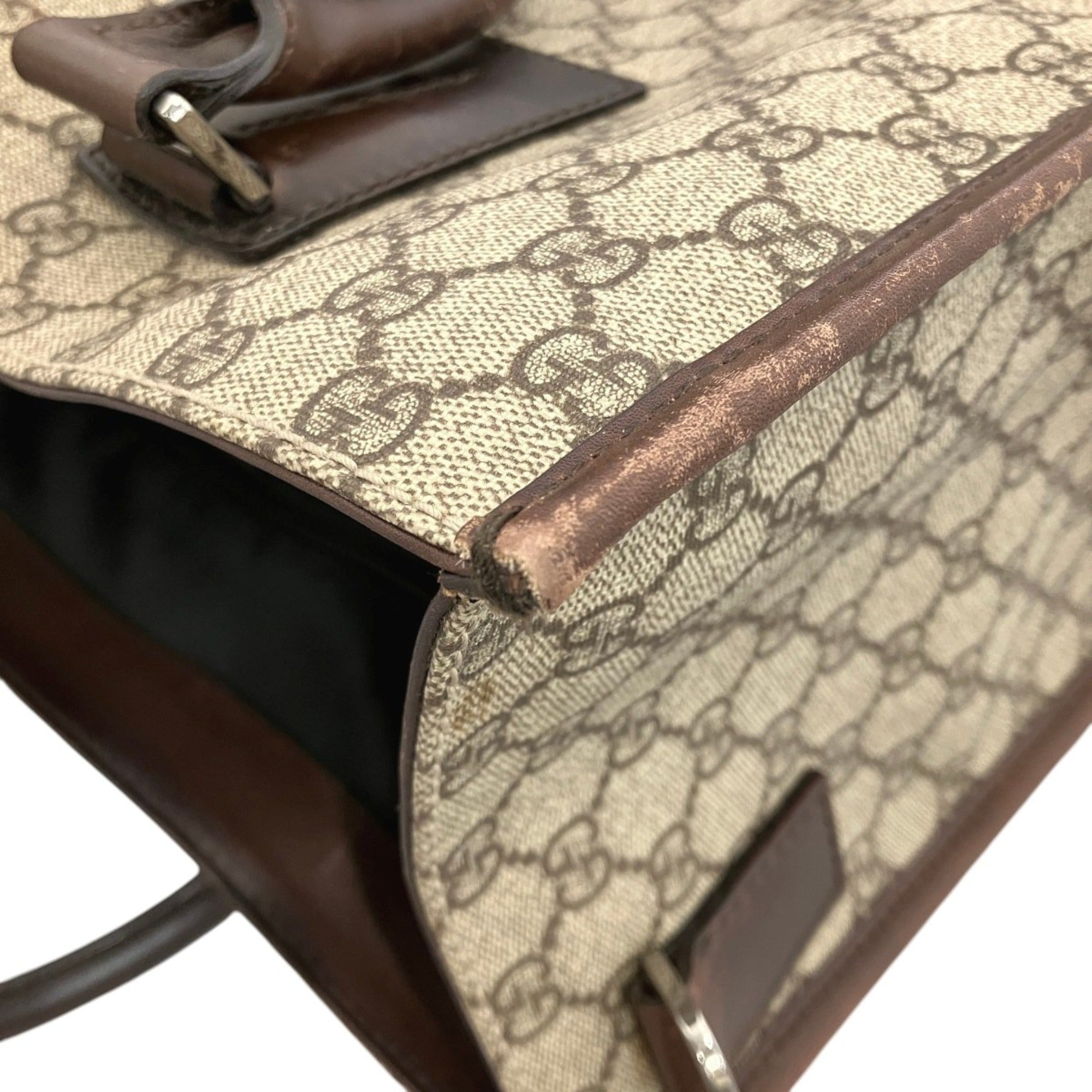 Gucci Brown Pvc Leather Tote Bag (Pre-Owned)