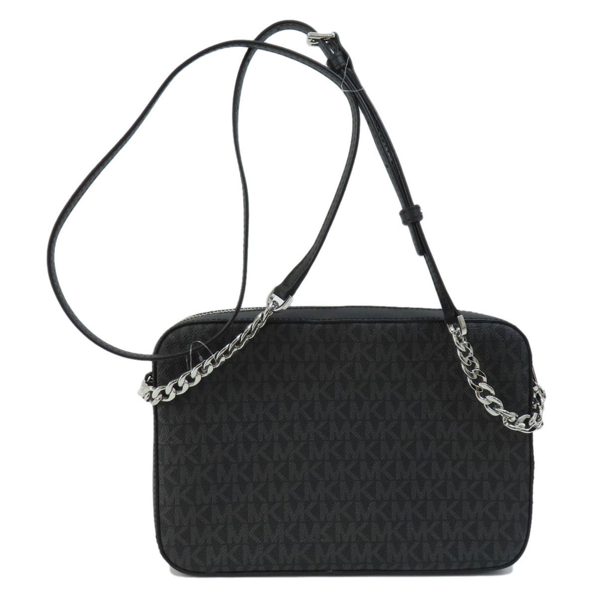 Michael Kors Gray Coated Canvas Shoulder Bag (Pre-Owned)