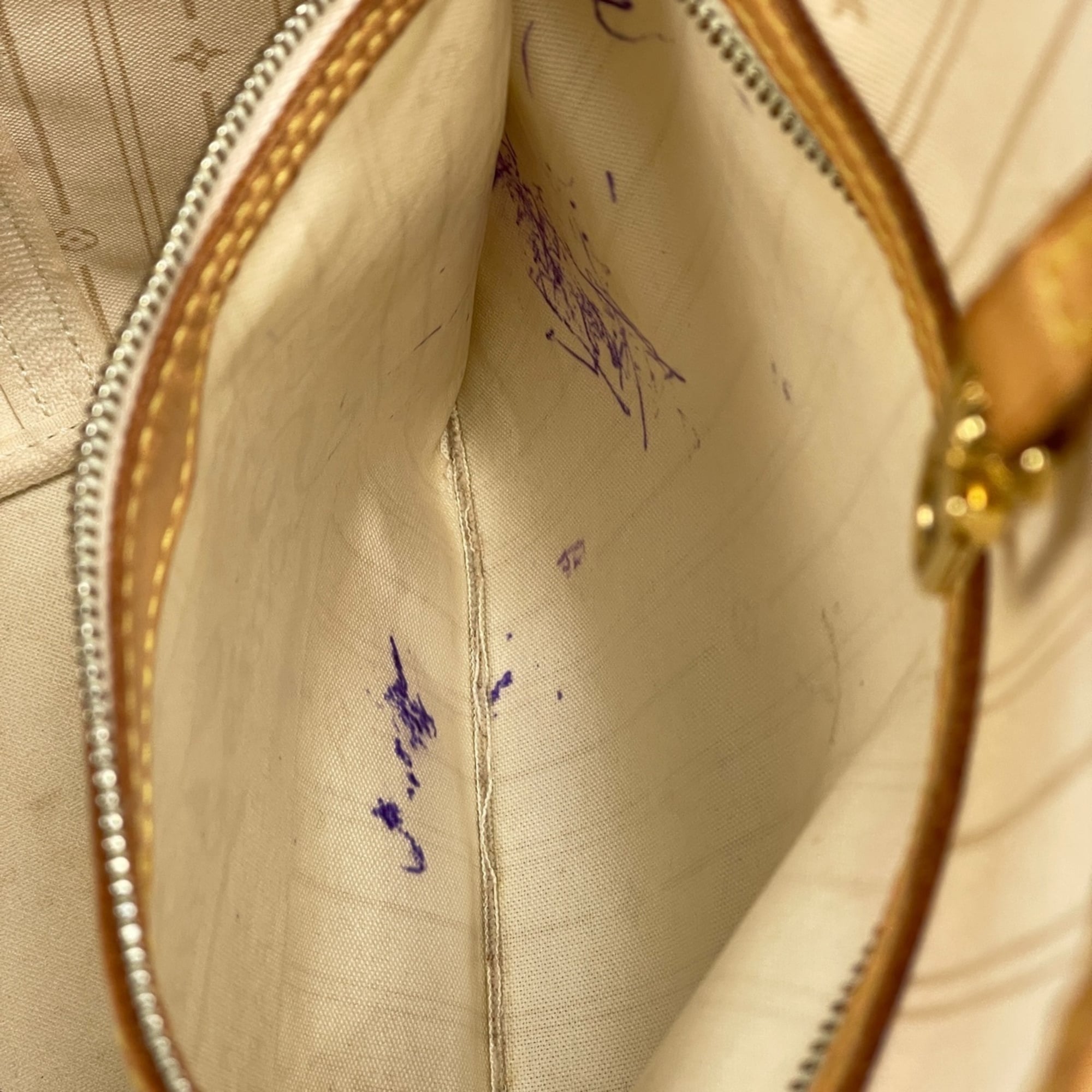 Louis Vuitton White Damier Azur Shoulder Bag Tote Bag (Pre-Owned)