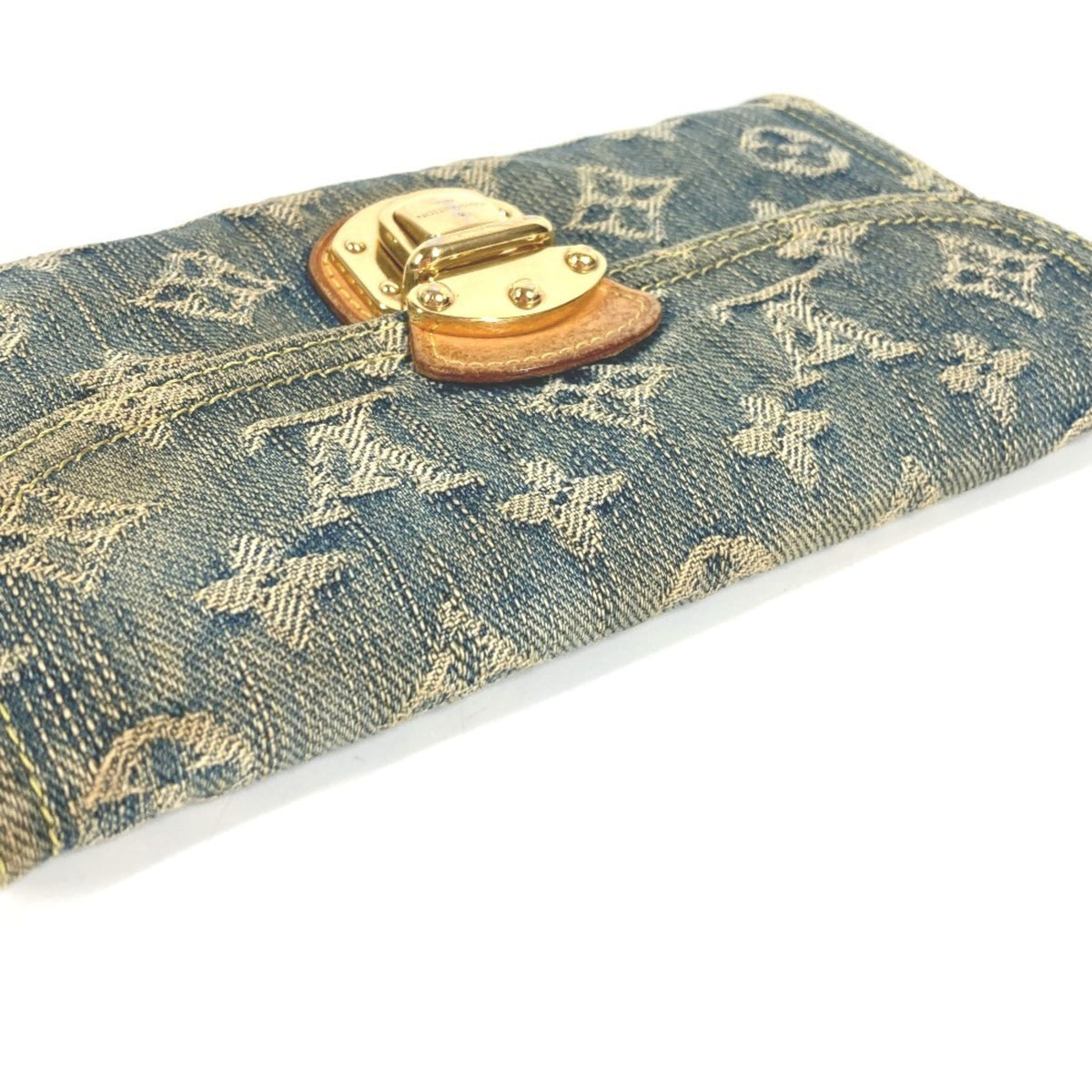 Louis Vuitton Blue Monogram Monogram Denim Canvas Long Wallet (Bi-Fold) (Pre-Owned)