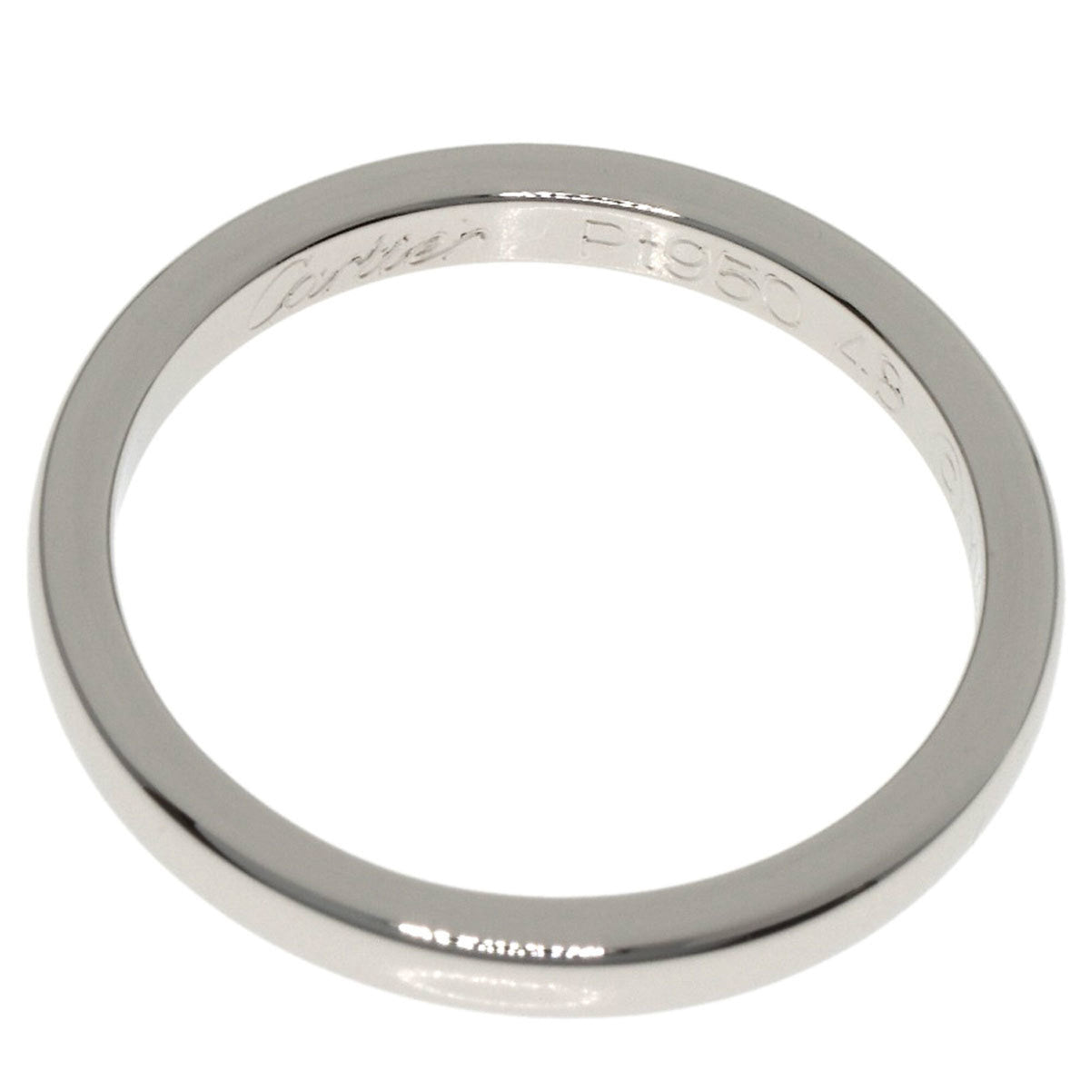 Cartier Platinum Platinum 950 Band Ring (Pre-Owned)