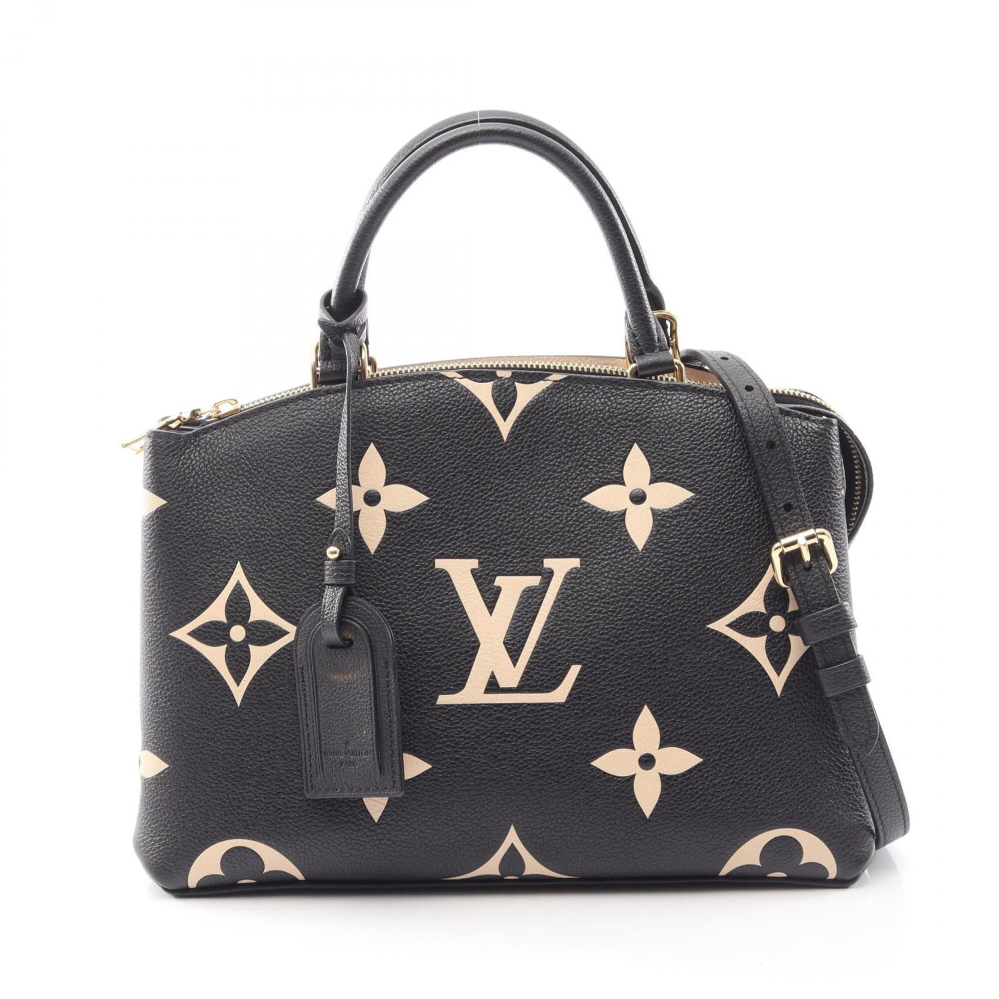 Louis Vuitton Monogram Empreinte Beige Black Leather Handbag (Pre-Owned)