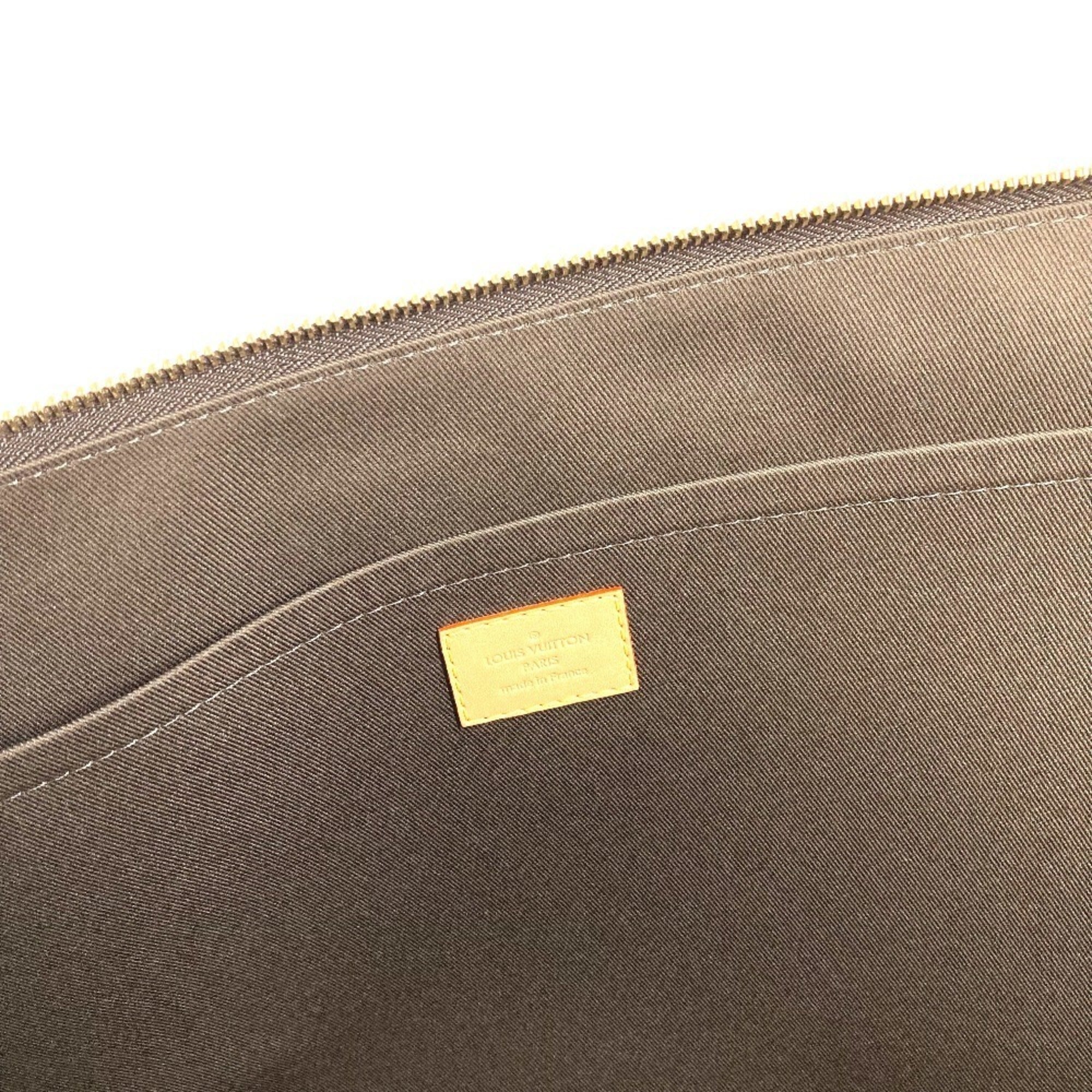 Louis Vuitton Brown Monogram Clutch Bag Pochette Pouch (Pre-Owned)