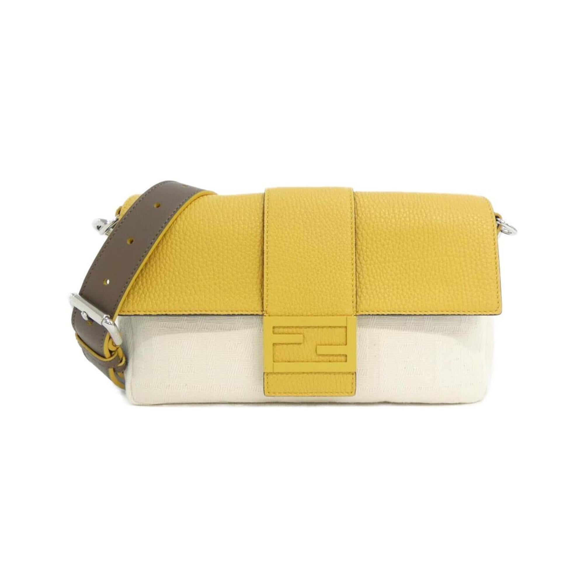 Fendi Yellow Canvas Leather Fanny Pack (Pre-Owned)
