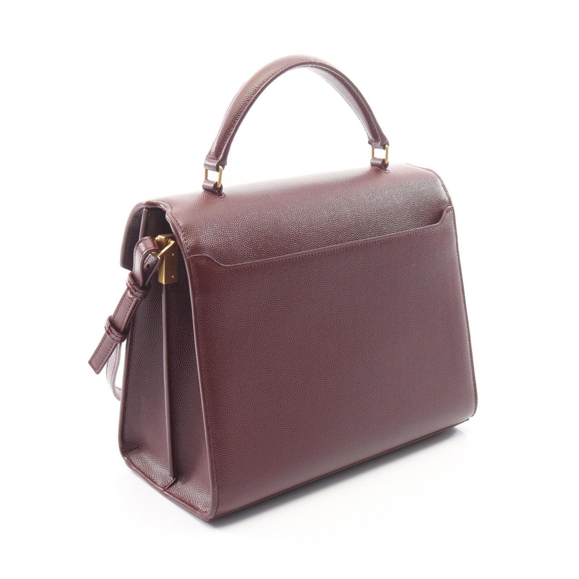 Yves Saint Laurent Bordeaux Leather Handbag (Pre-Owned)