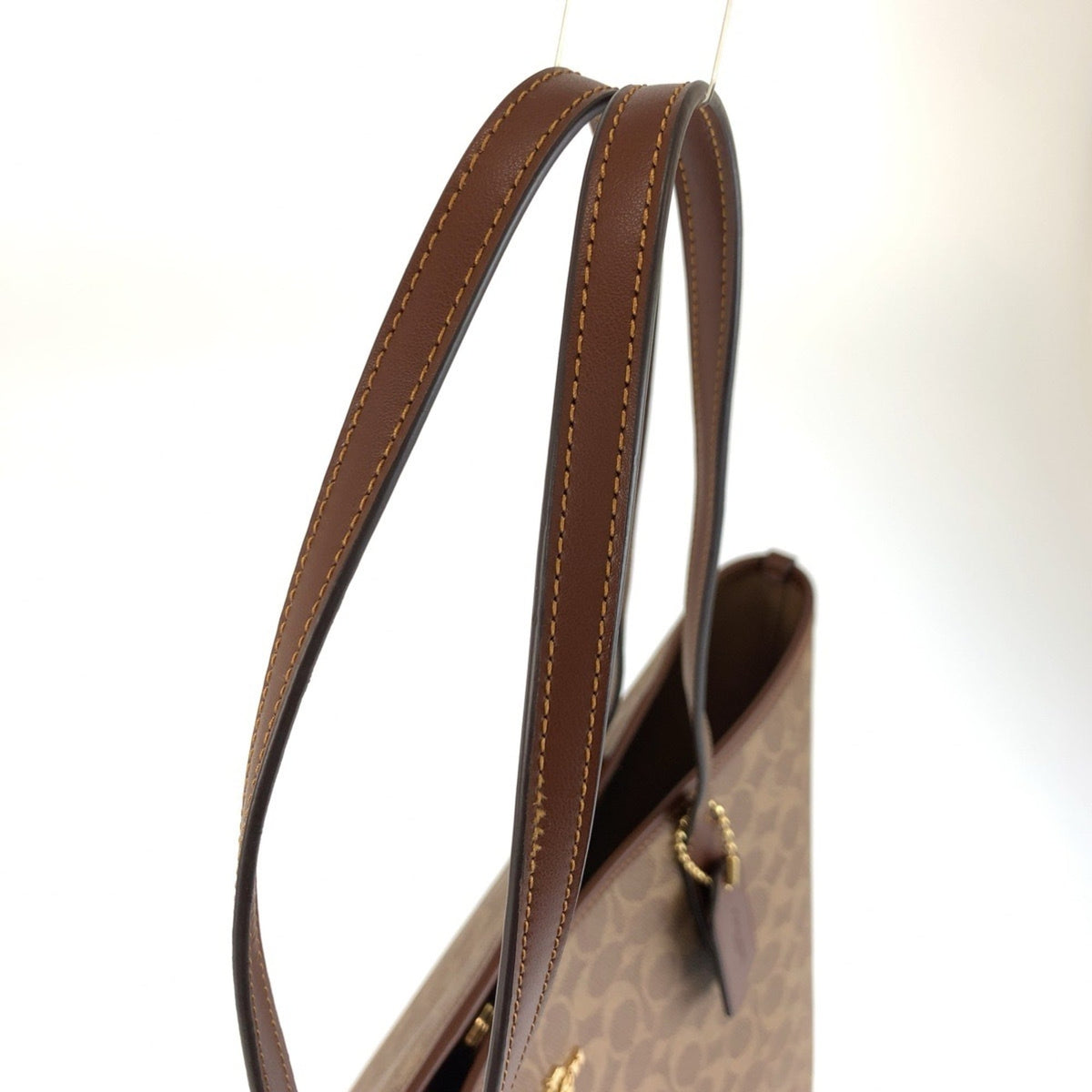 Coach Brown Pvc Shoulder Bag Tote Bag (Pre-Owned)