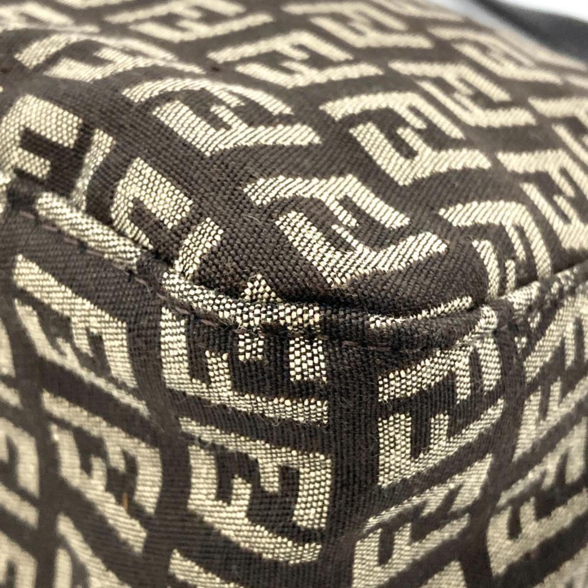 Fendi Brown Jacquard Leather Shoulder Bag (Pre-Owned)