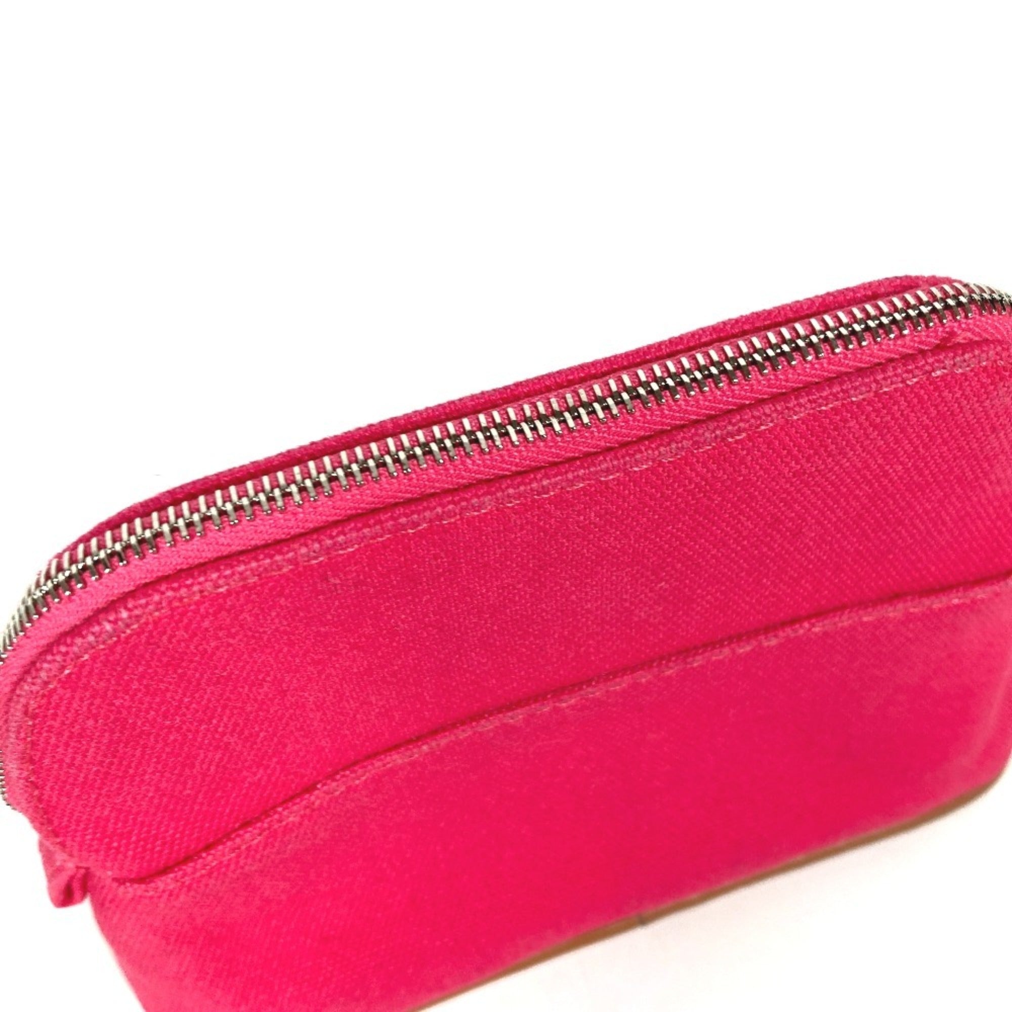 Hermes Bolide Pink Canvas Pouch (Pre-Owned)