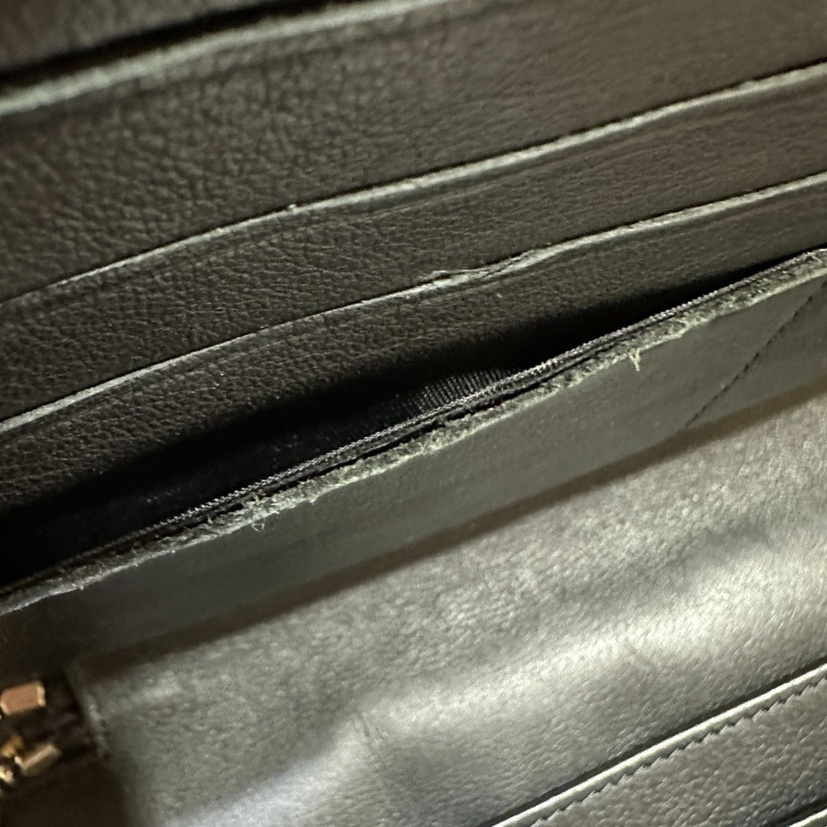 Chanel Black Leather Long Wallet (Bi-Fold) (Pre-Owned)