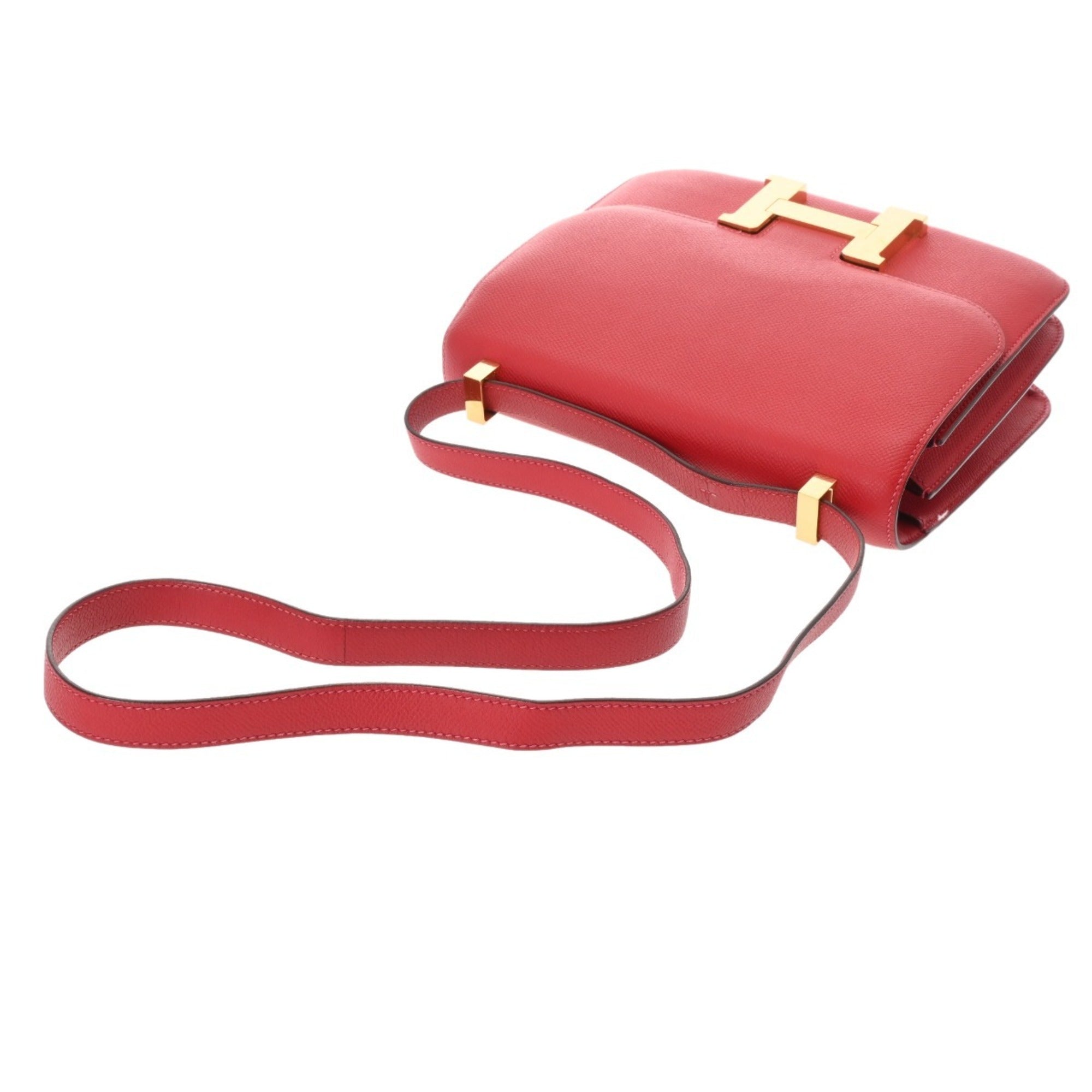 Hermes Constance Rouge Casaque Epsom Leather Shoulder Bag (Pre-Owned)