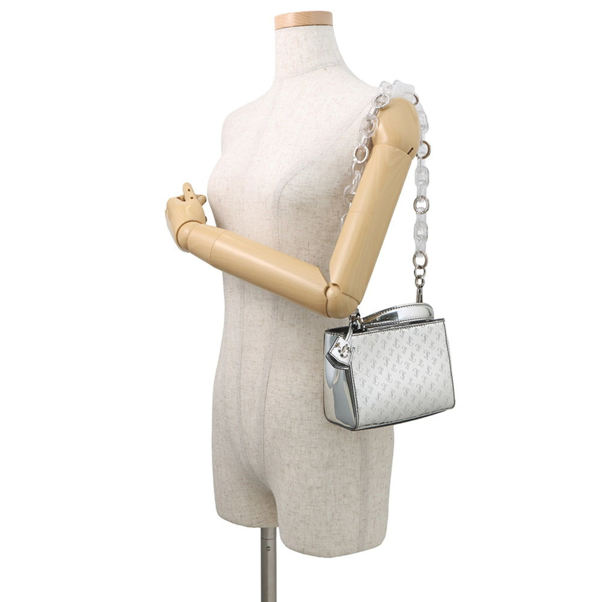 Jimmy Choo Silver Patent Leather Handbag (Pre-Owned)