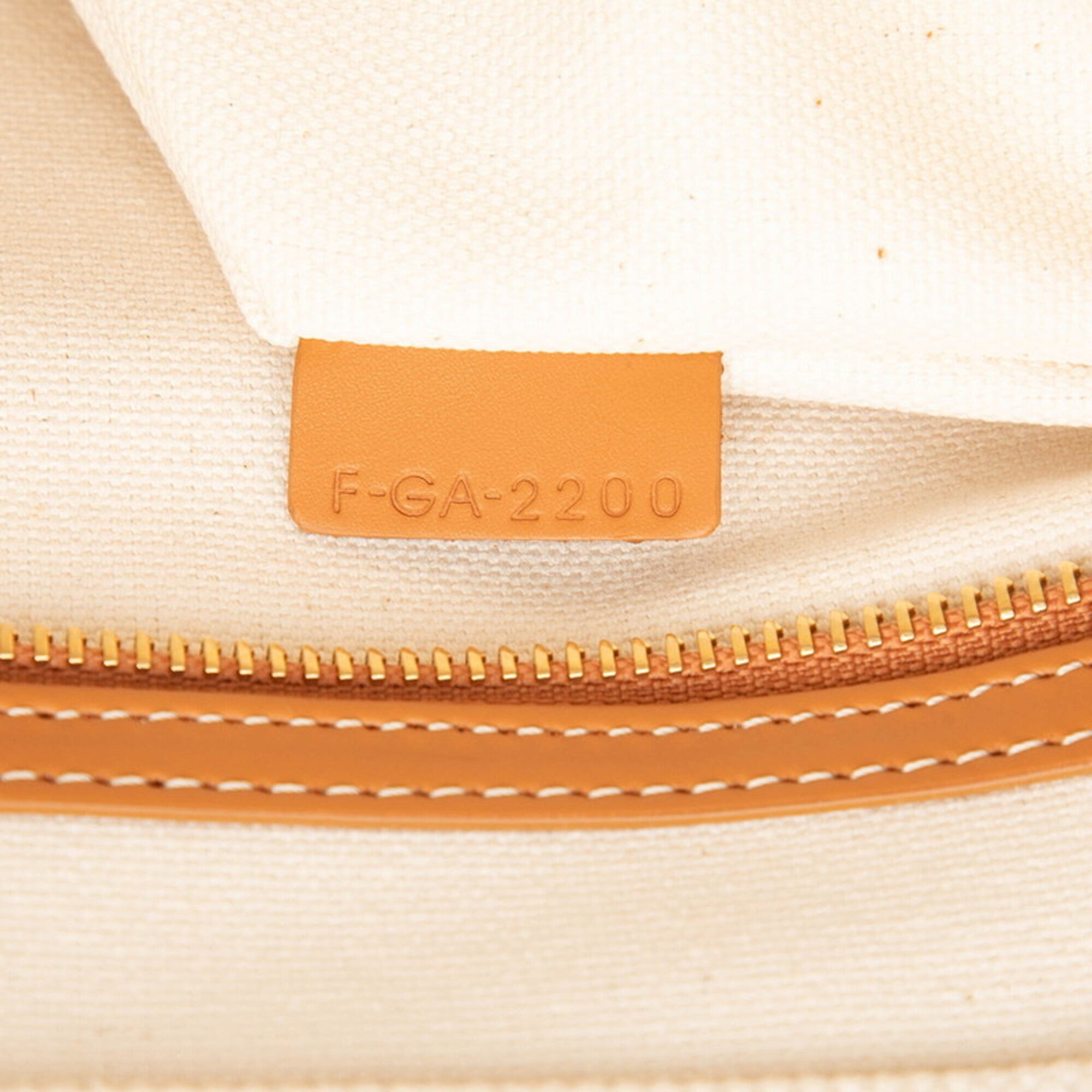 Celine Brown White Canvas Leather Tote Bag (Pre-Owned)