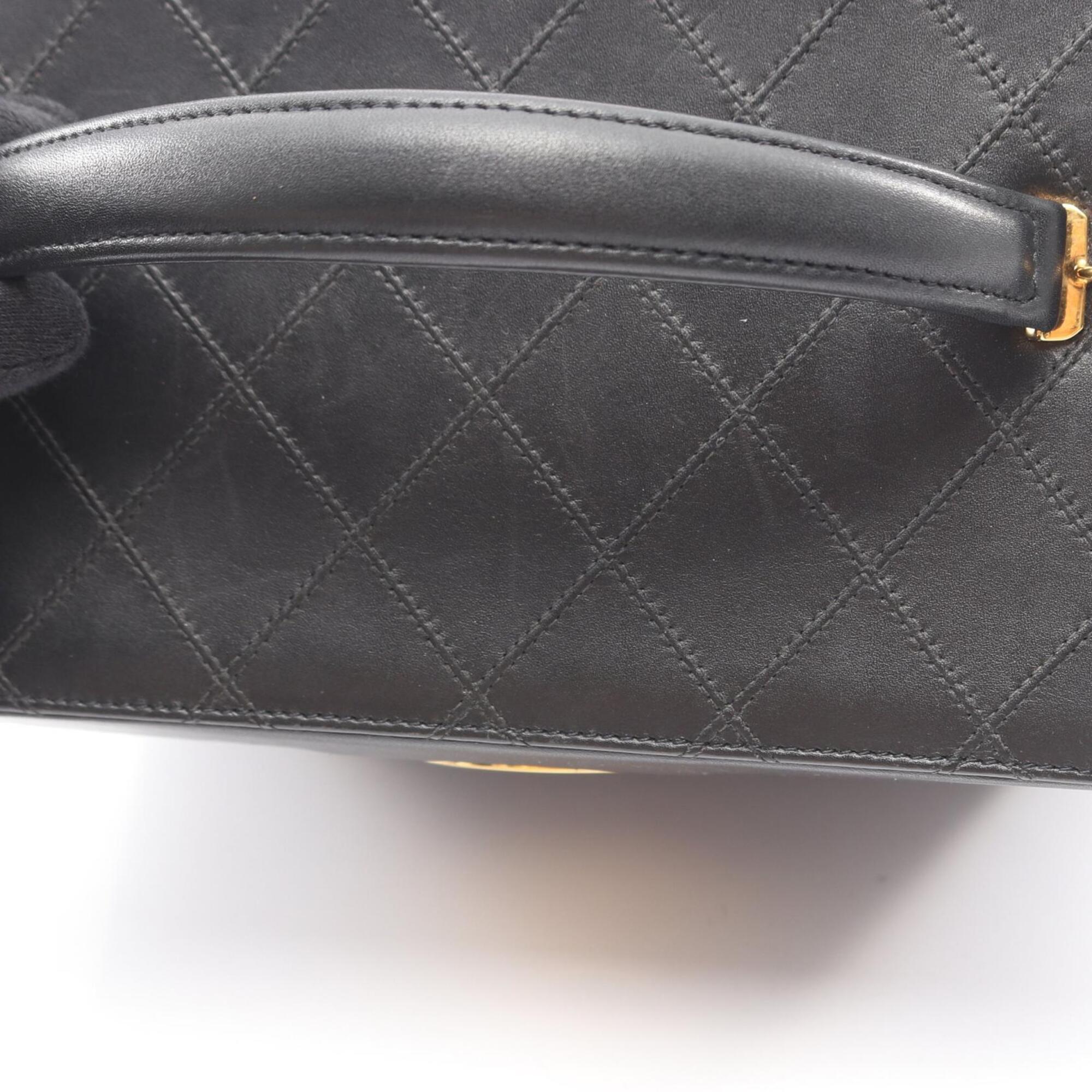 Chanel Black Leather Handbag (Pre-Owned)