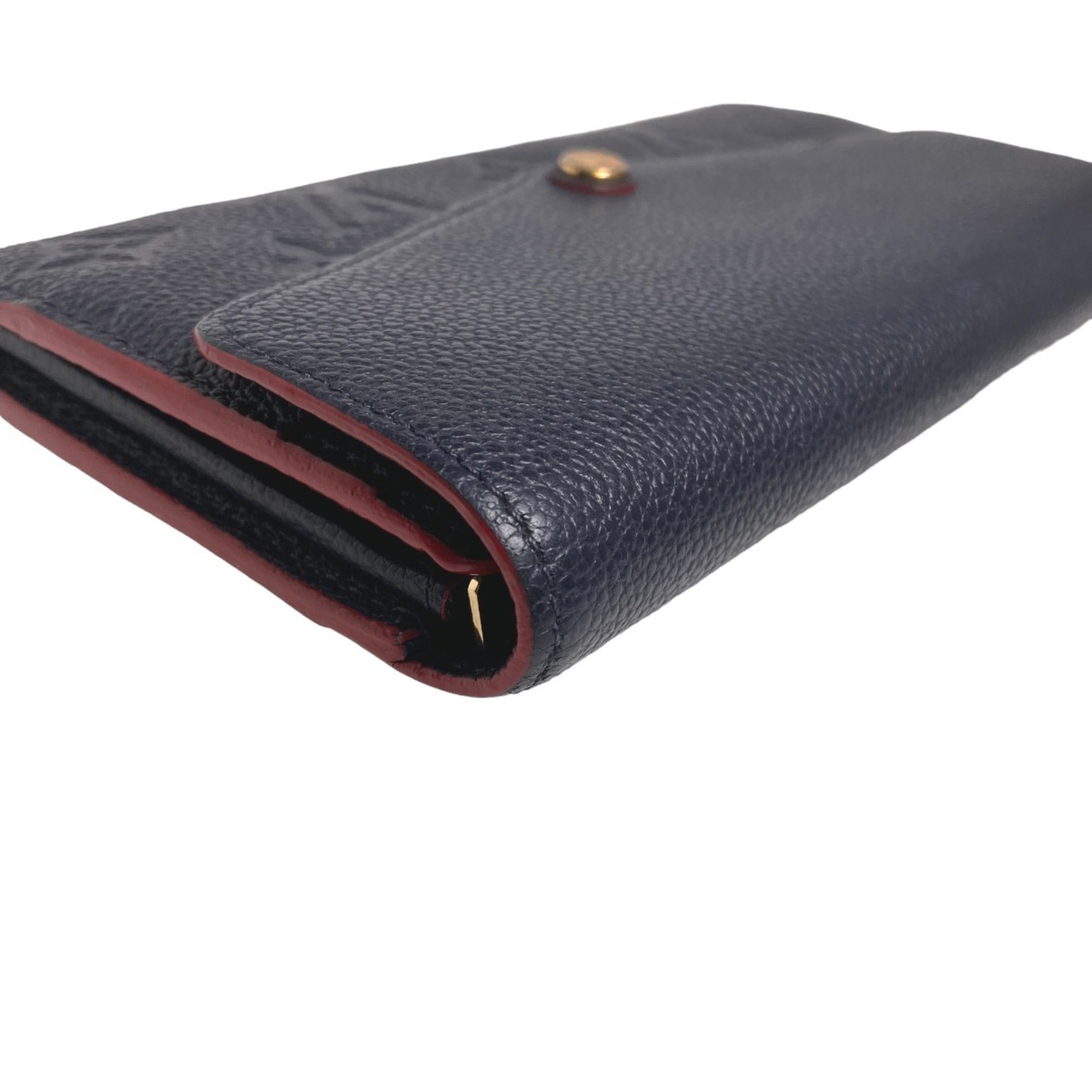 Louis Vuitton Marine Rouge Monogram Empreinte Long Wallet (Bi-Fold) (Pre-Owned)