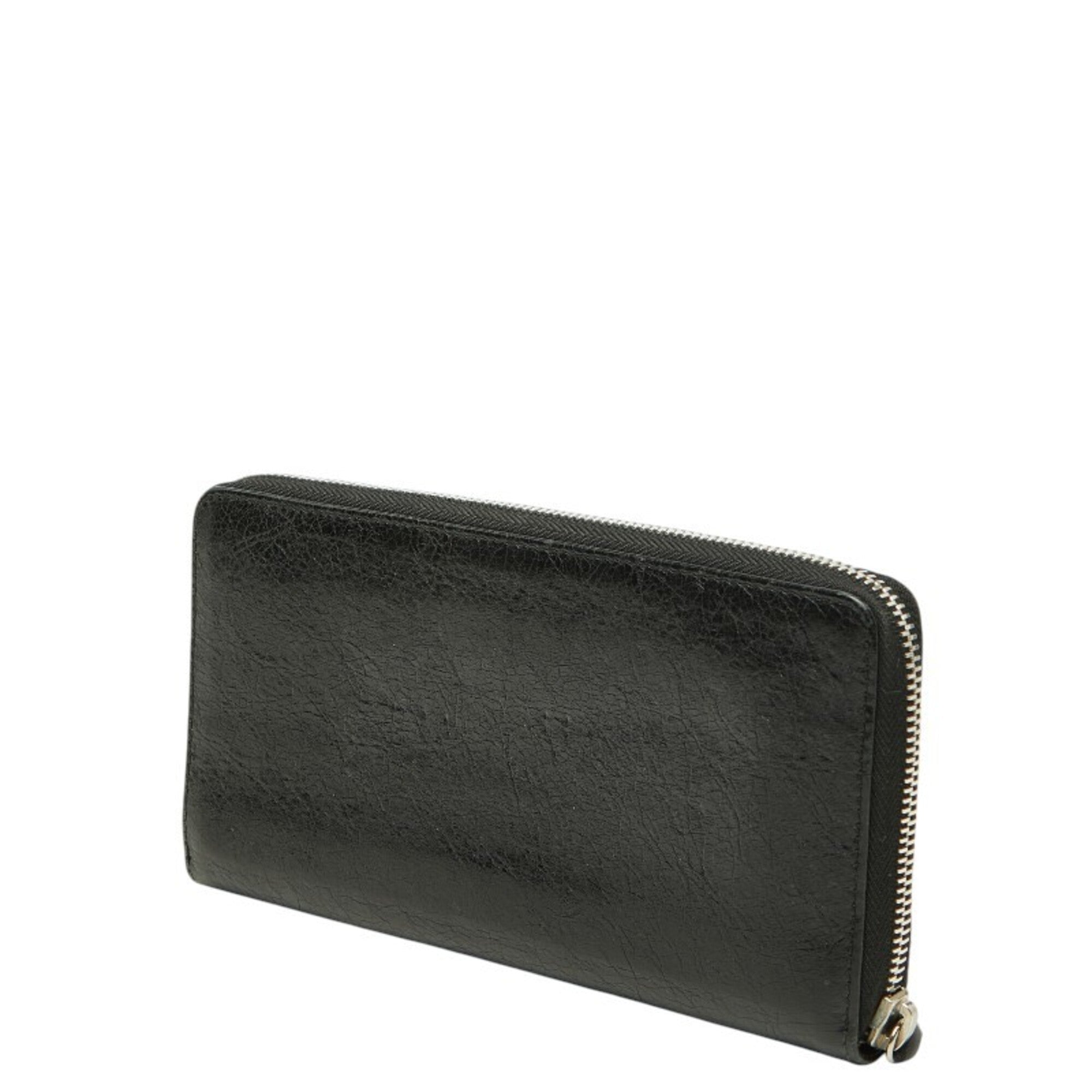 Balenciaga Black Leather Long Wallet (Bi-Fold) (Pre-Owned)