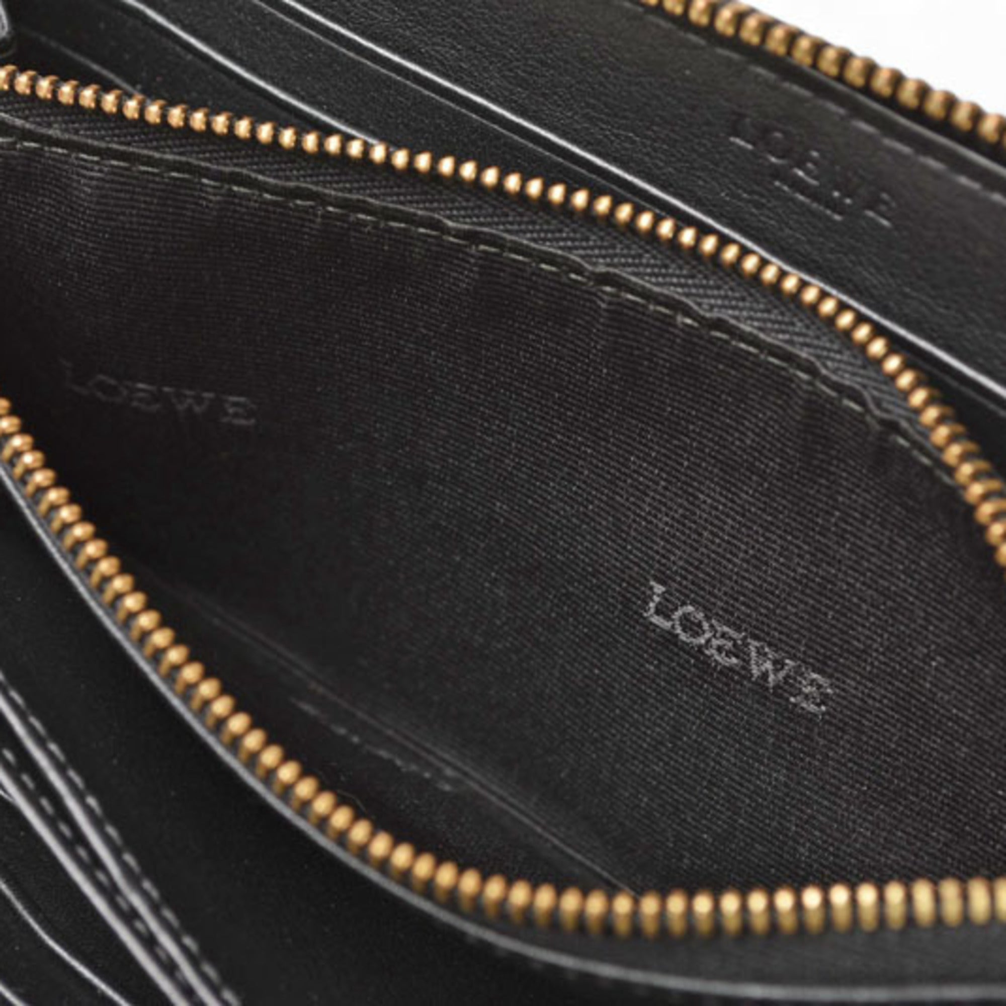Loewe Black Gray Pvc Long Wallet (Bi-Fold) (Pre-Owned)