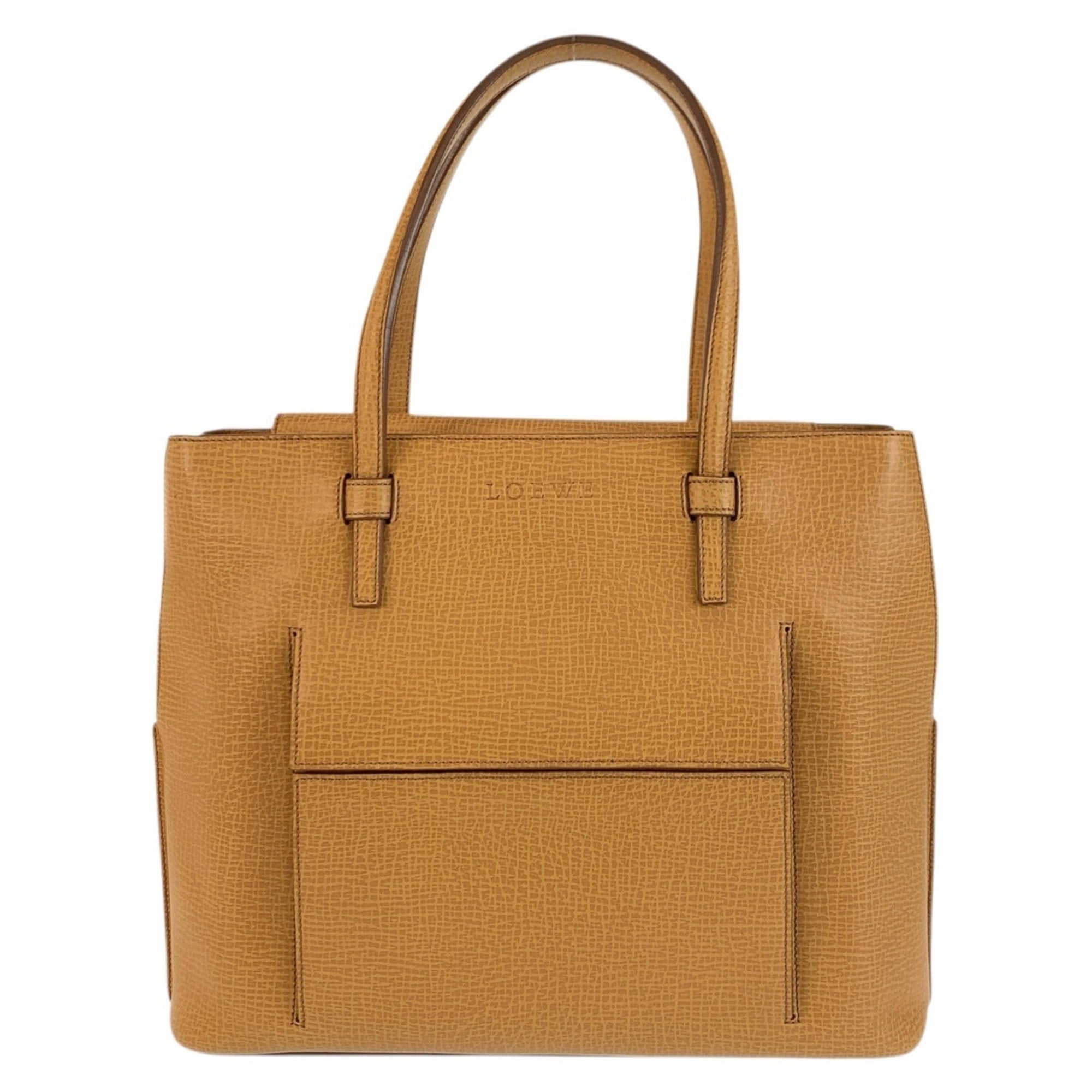 Loewe Beige Leather Handbag Tote Bag (Pre-Owned)