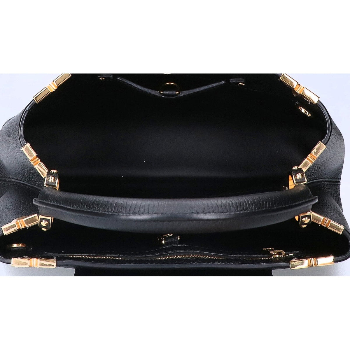 Louis Vuitton Black Leather Handbag (Pre-Owned)