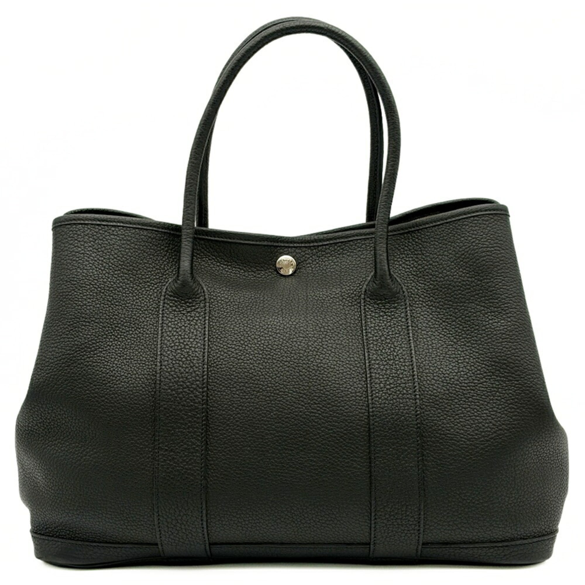 Hermes Garden Black Togo Leather Tote Bag (Pre-Owned)