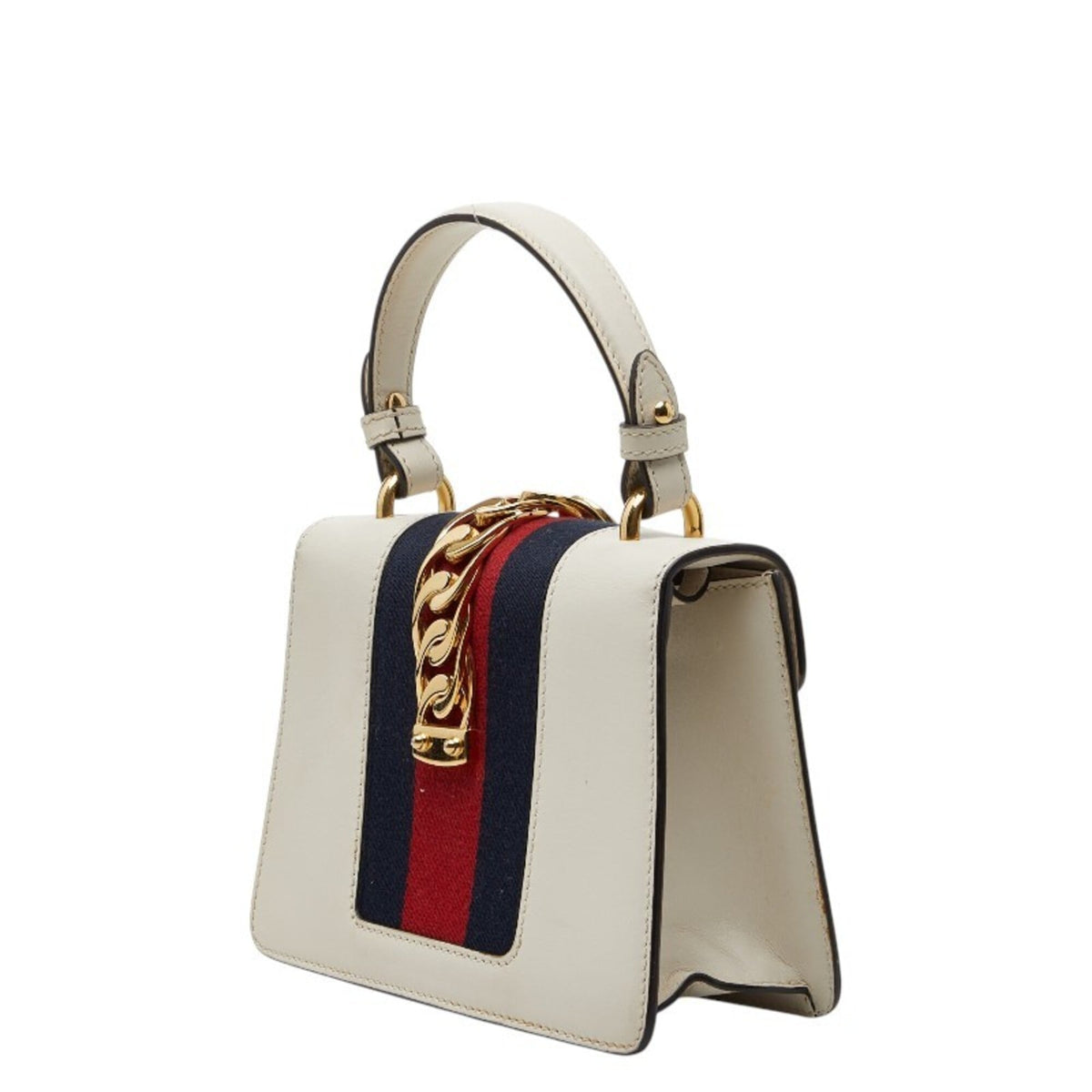 Gucci White Leather Handbag Shoulder Bag (Pre-Owned)