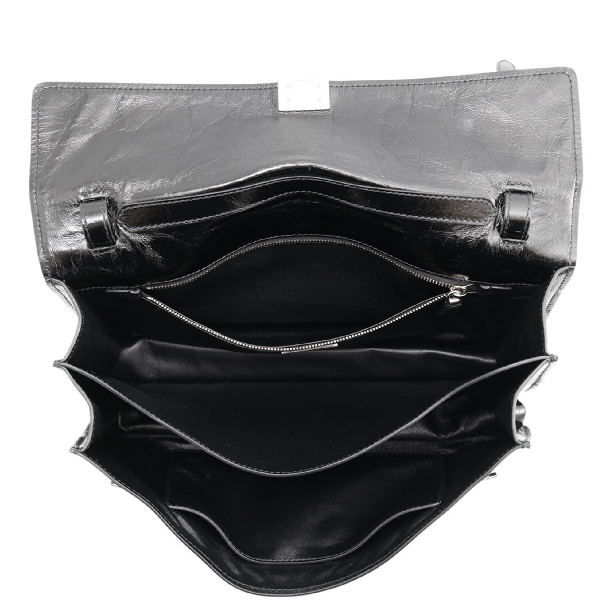 Prada Black Leather Handbag Shoulder Bag (Pre-Owned)
