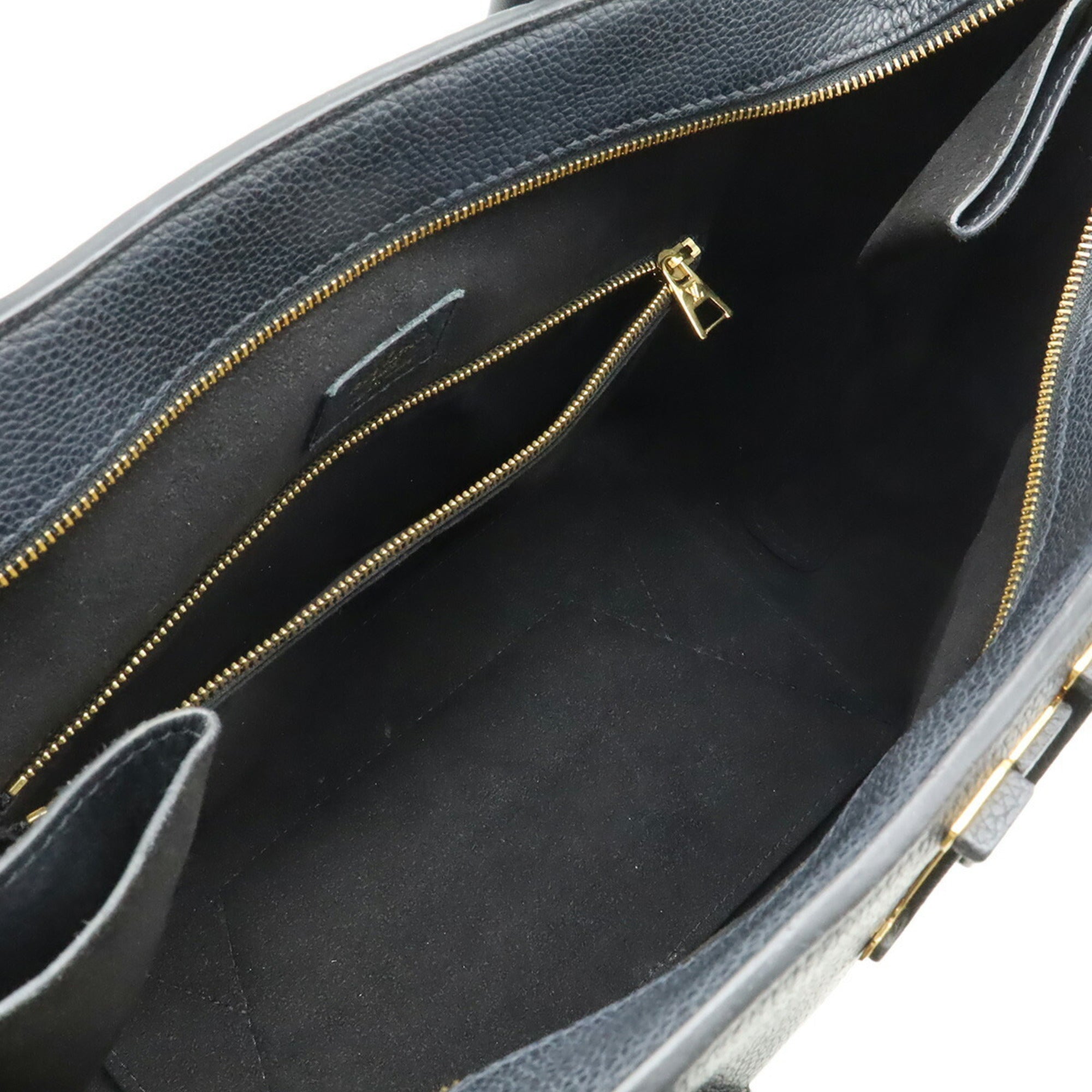 Louis Vuitton Black Noir Leather Handbag Shoulder Bag (Pre-Owned)