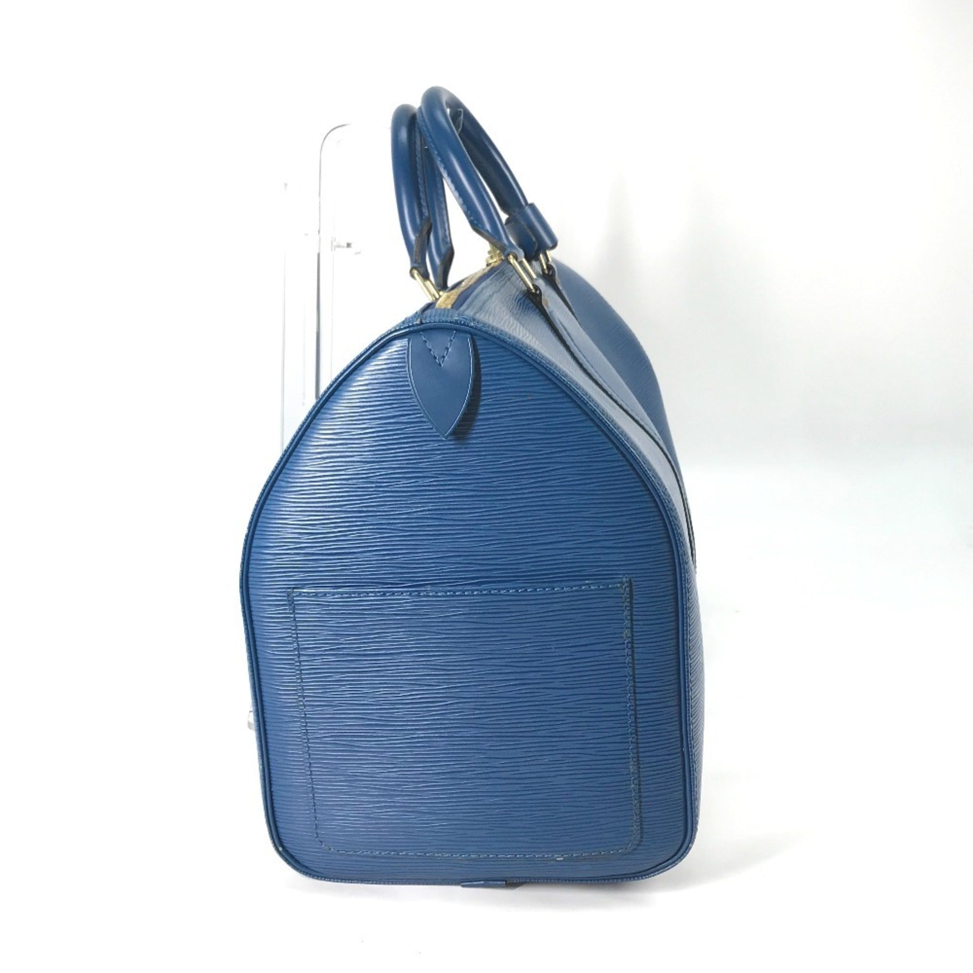 Louis Vuitton Epi Blue Galle Toledo Blue Epi Leather Boston Bag Handbag (Pre-Owned)