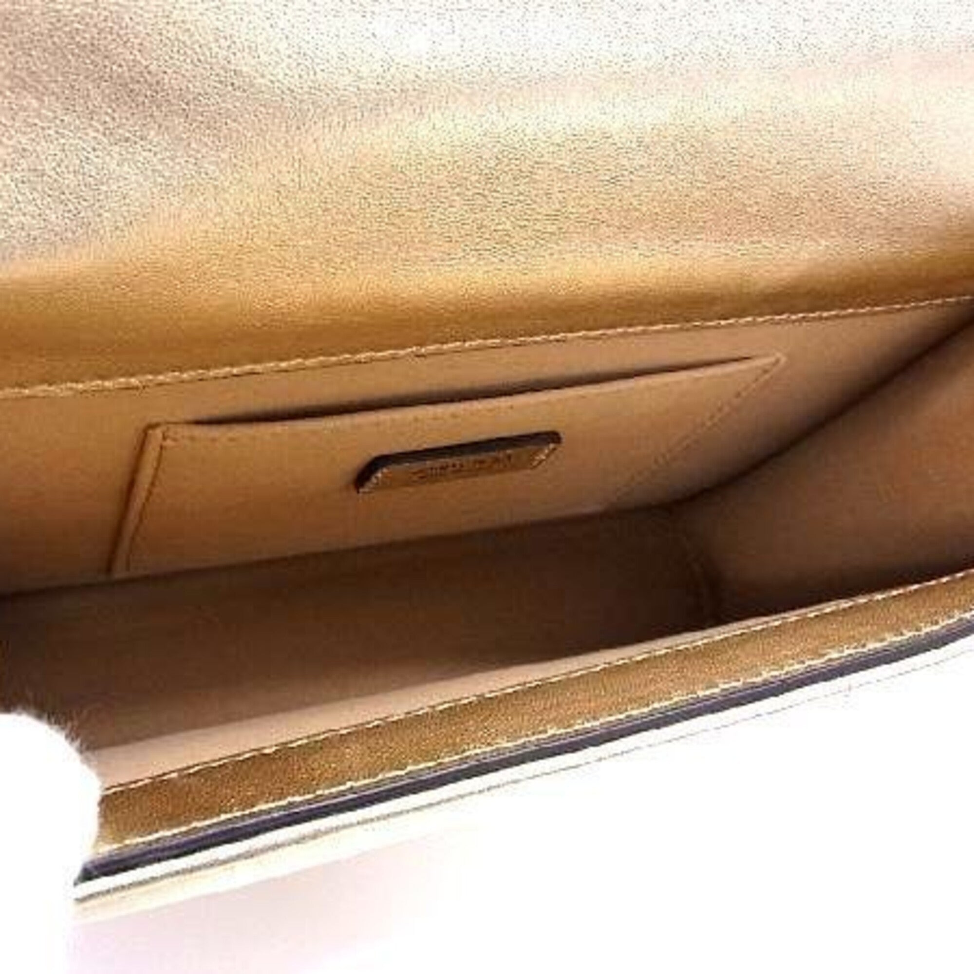 Jimmy Choo Gold Leather Shoulder Bag (Pre-Owned)