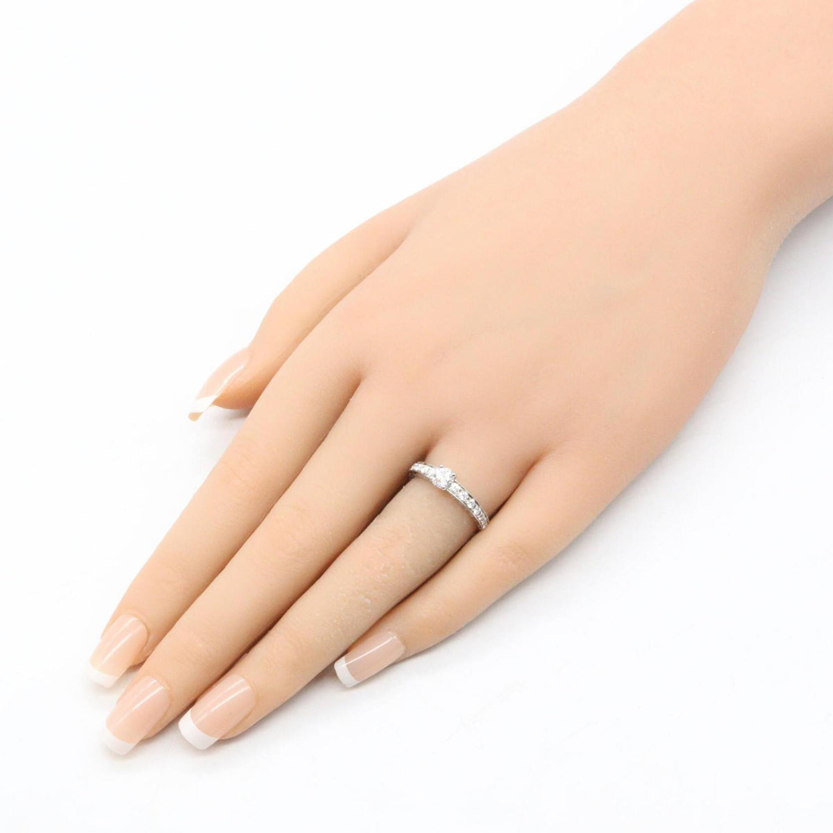 Bvlgari Silver Clear Platinum 950 Band Ring (Pre-Owned)