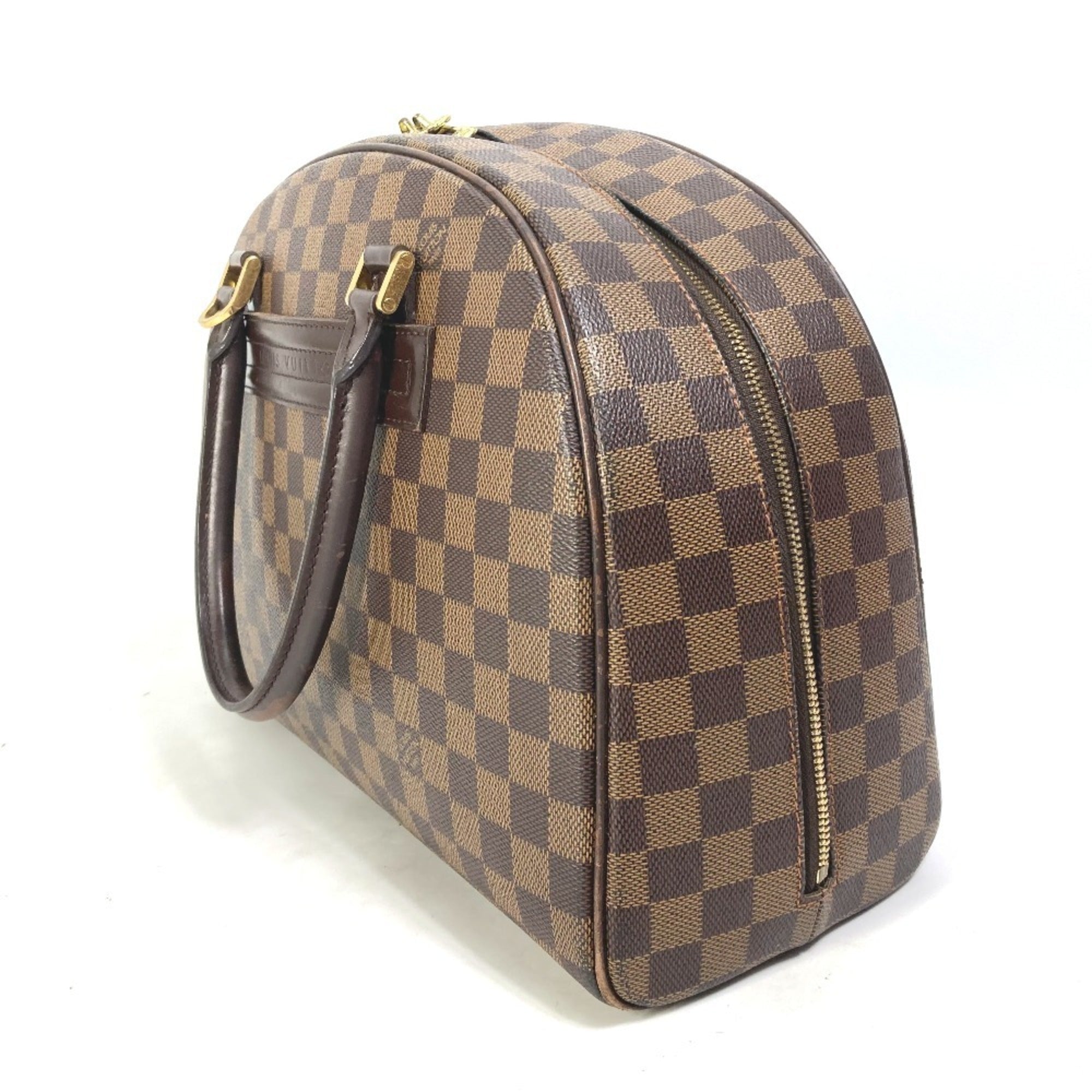 Louis Vuitton Damier Brown Ebene Damier Canvas Boston Bag Handbag Shoulder Bag (Pre-Owned)