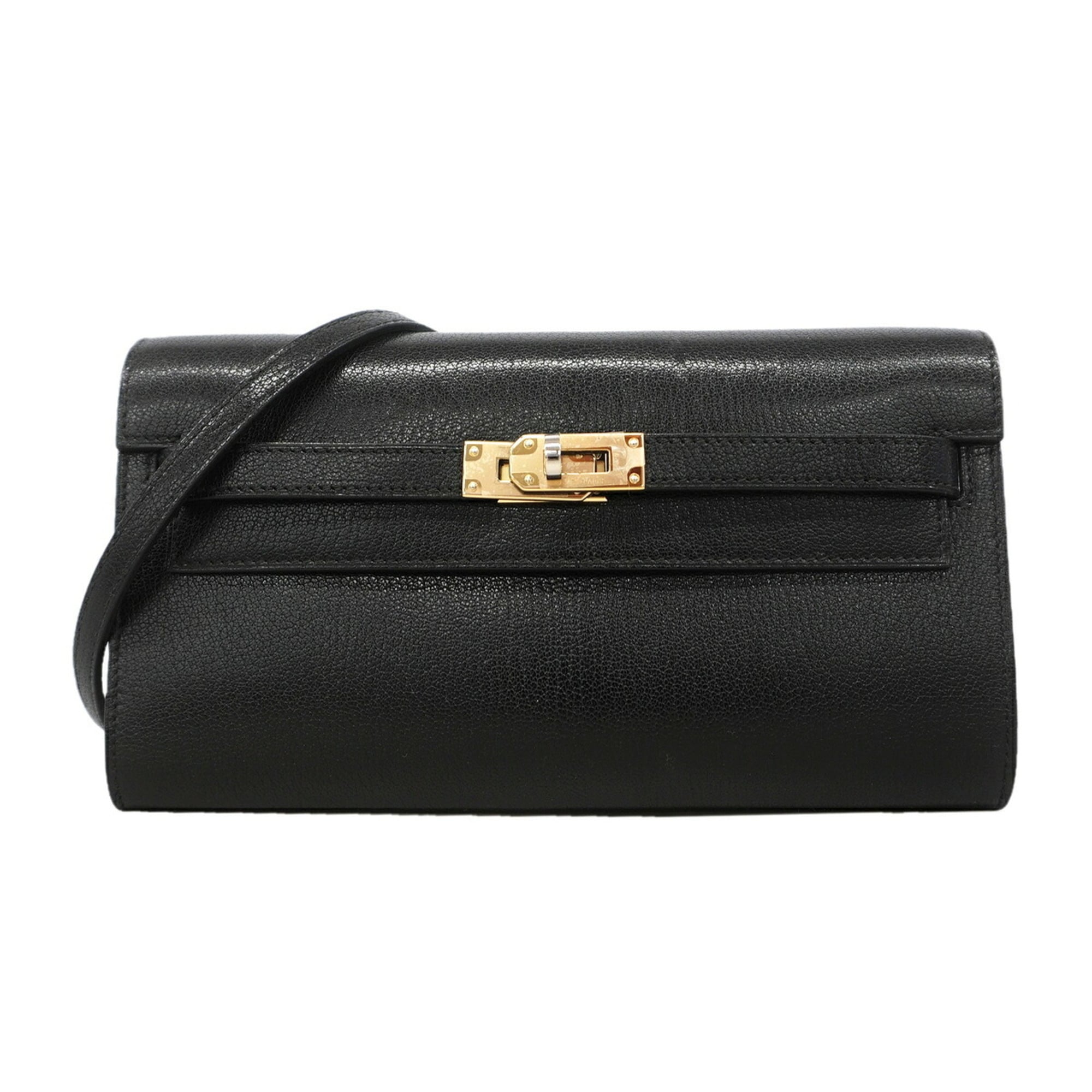 Hermes Black Chain/Shoulder Wallet (Pre-Owned)